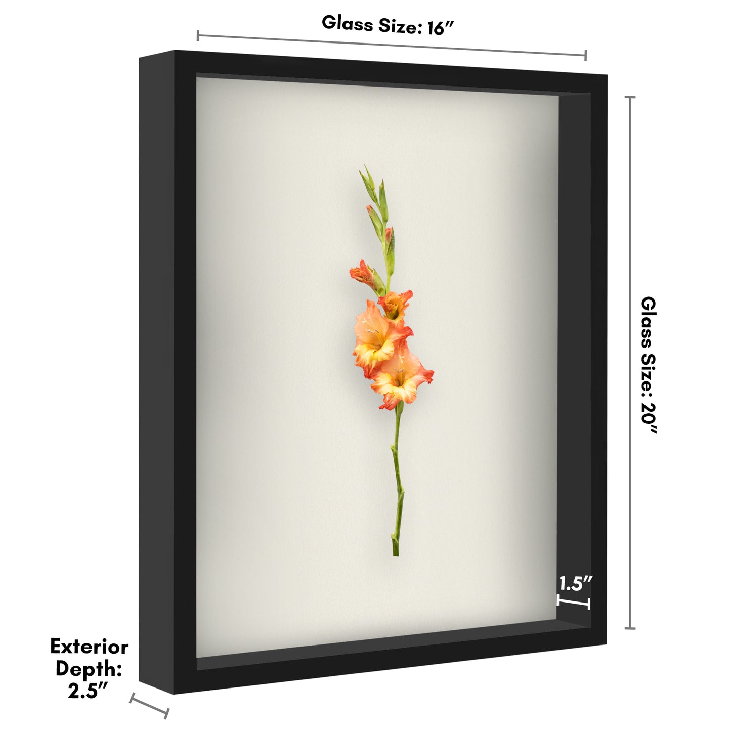 Shadow Box Frame with Soft Linen Back - Engineered Wood for Wall and Tabletop