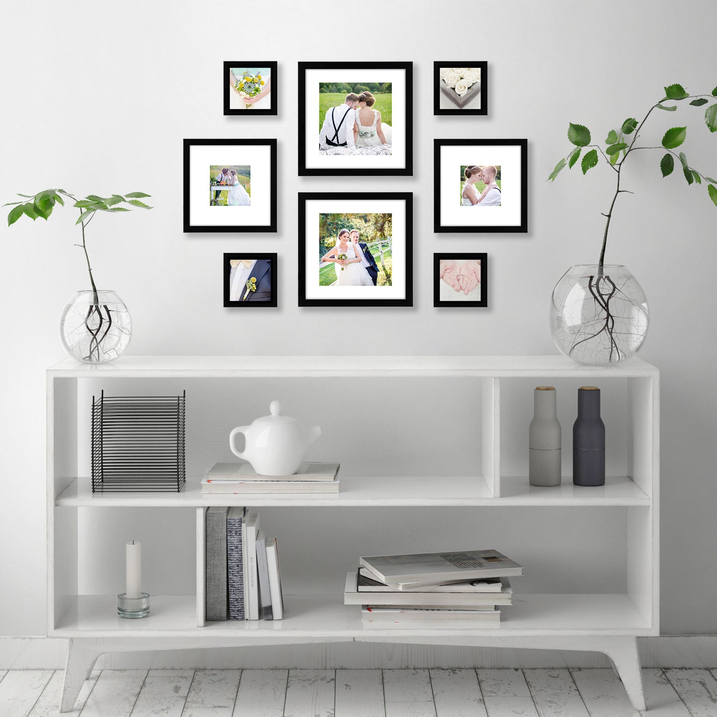 Black Wood Picture Frame - 8 Pack - Gallery Wall Frames - Americanflat