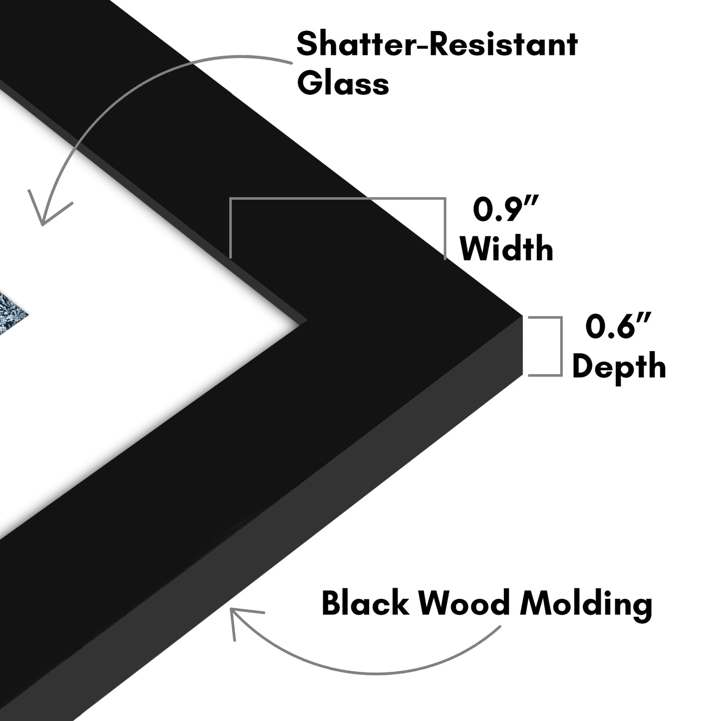 Picture Frame with Mat | Engineered Wood Photo Frame