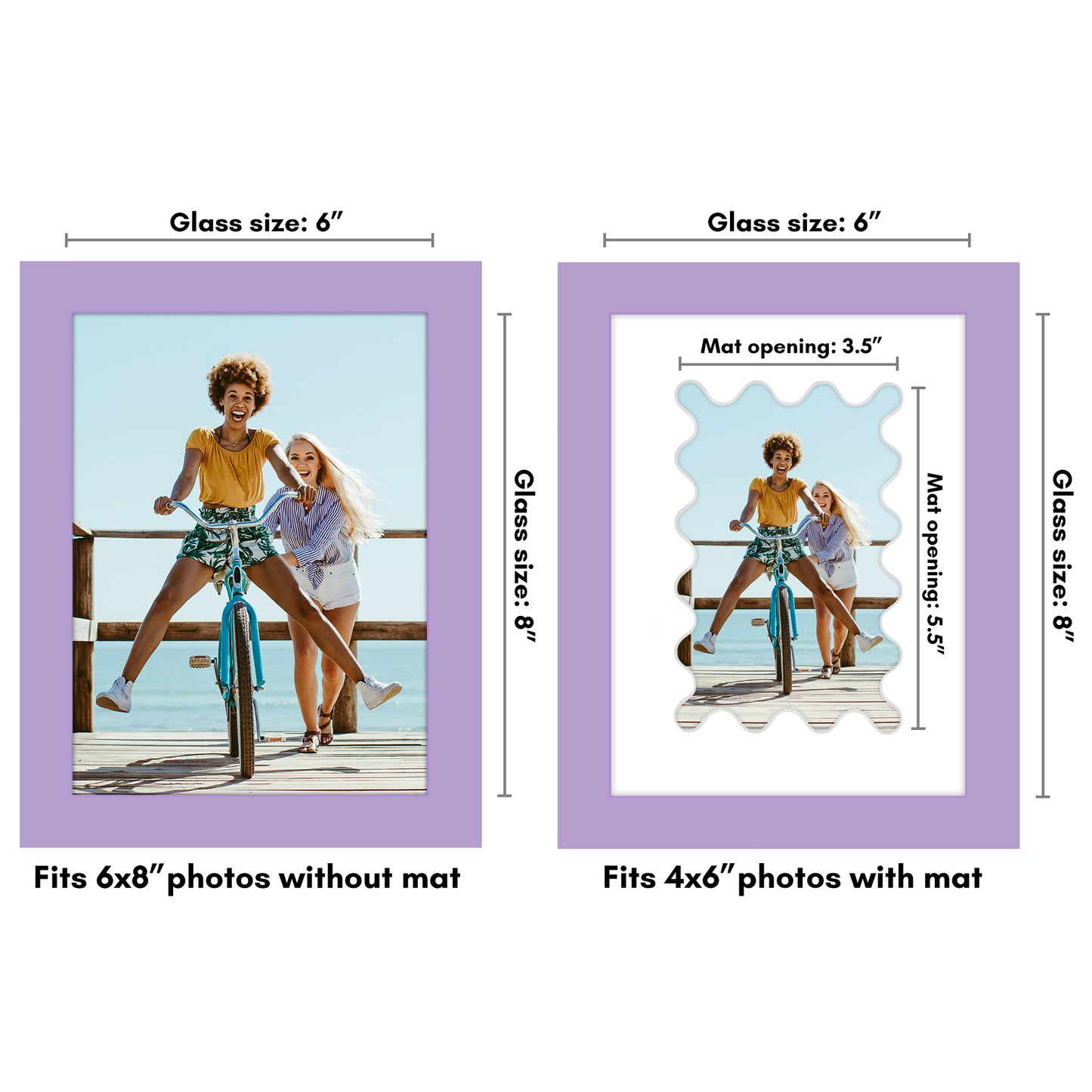 Gallery Picture Frame with Wavy Mat | Signature Collection