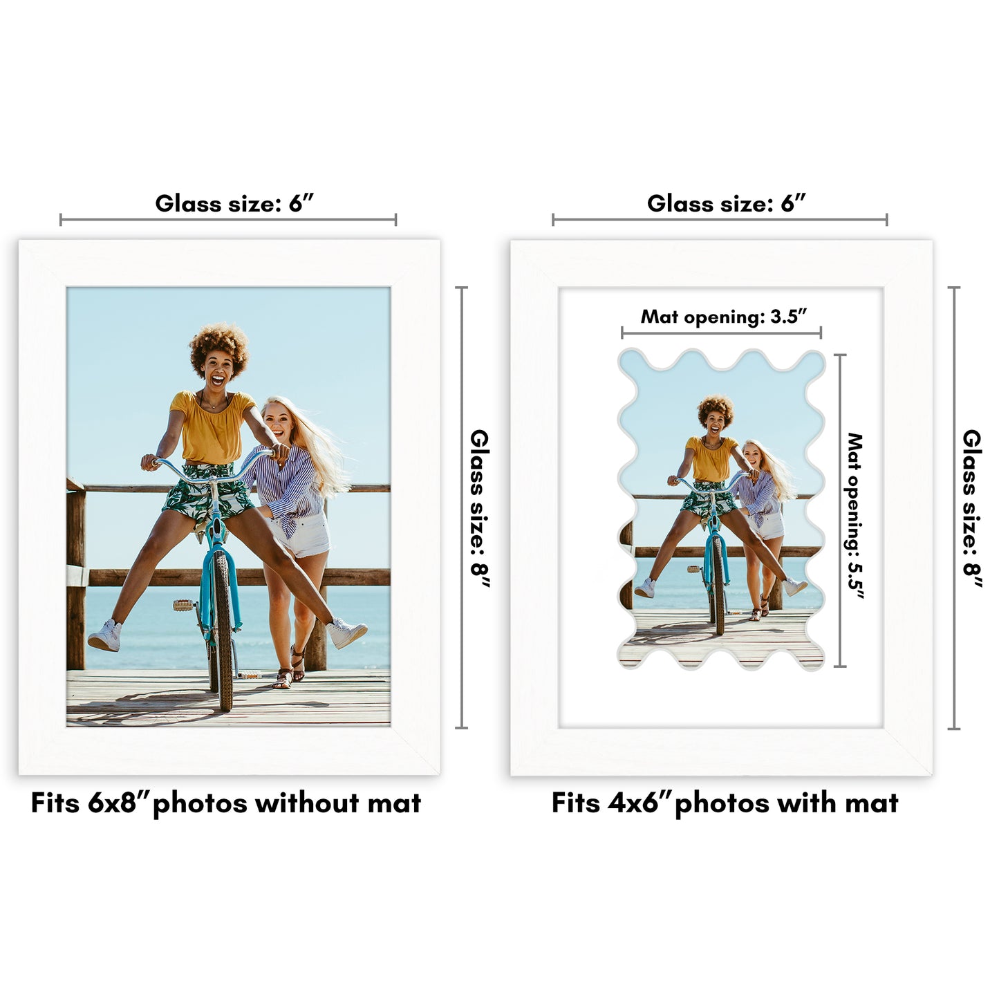 Gallery Picture Frame with Wavy Mat | Signature Collection