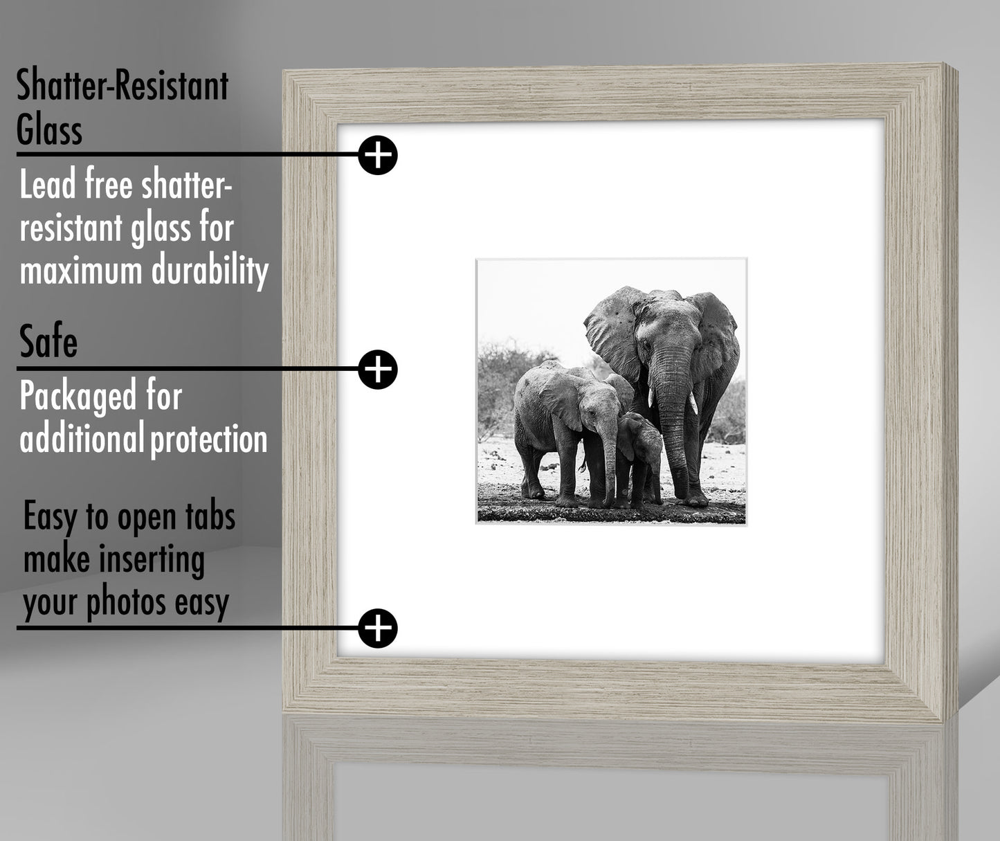 Picture Frame with Mat | Engineered Wood Photo Frame