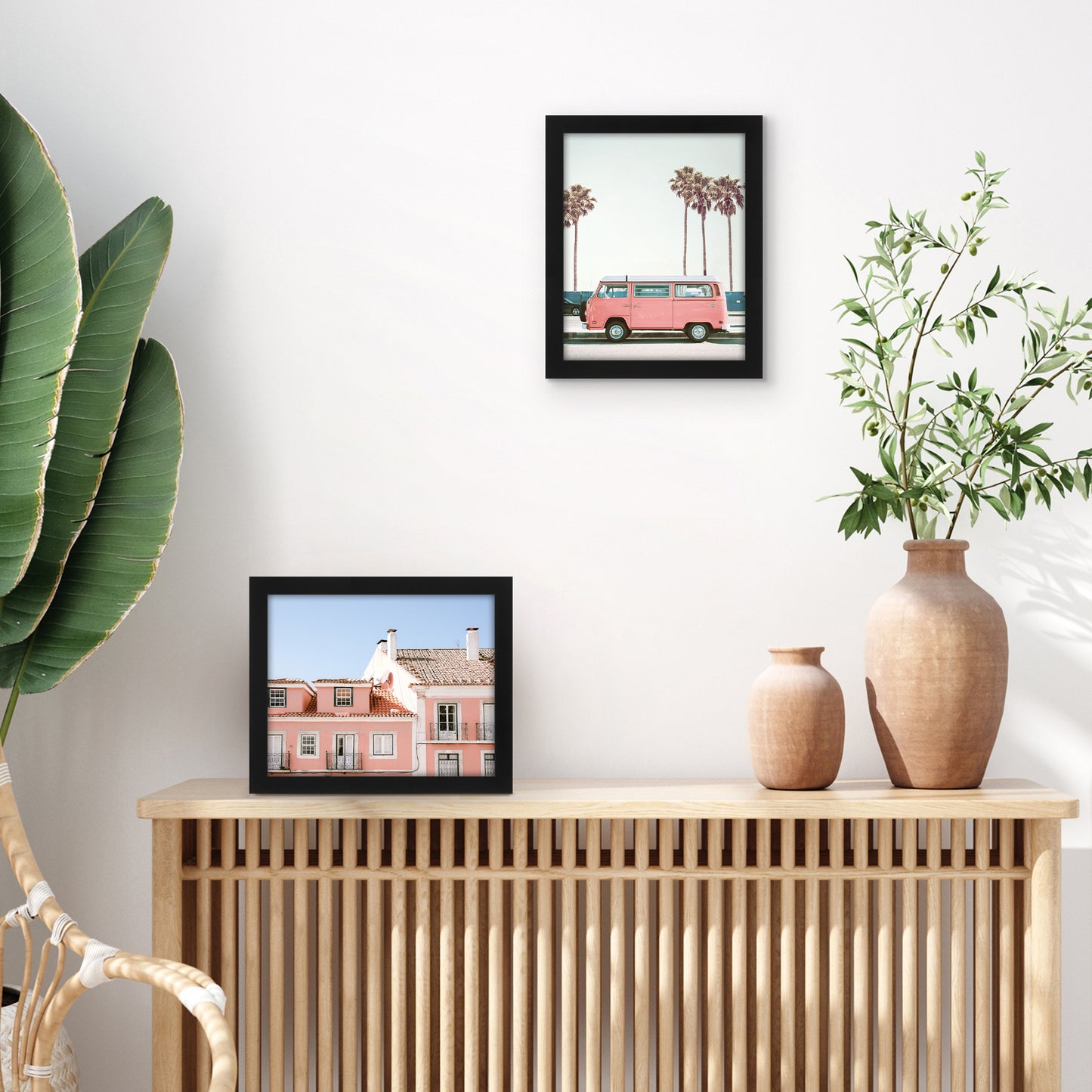2 Pack - Engineered Wood Picture Frame | Choose Size and Color