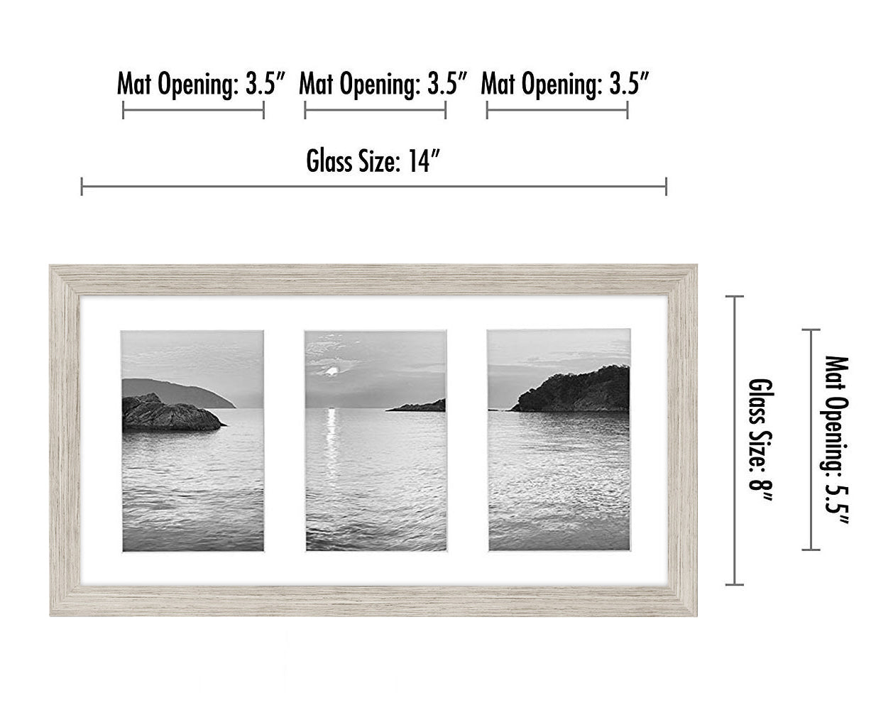 Collage Picture Frame for Three 4x6 Photos | Signature Collection
