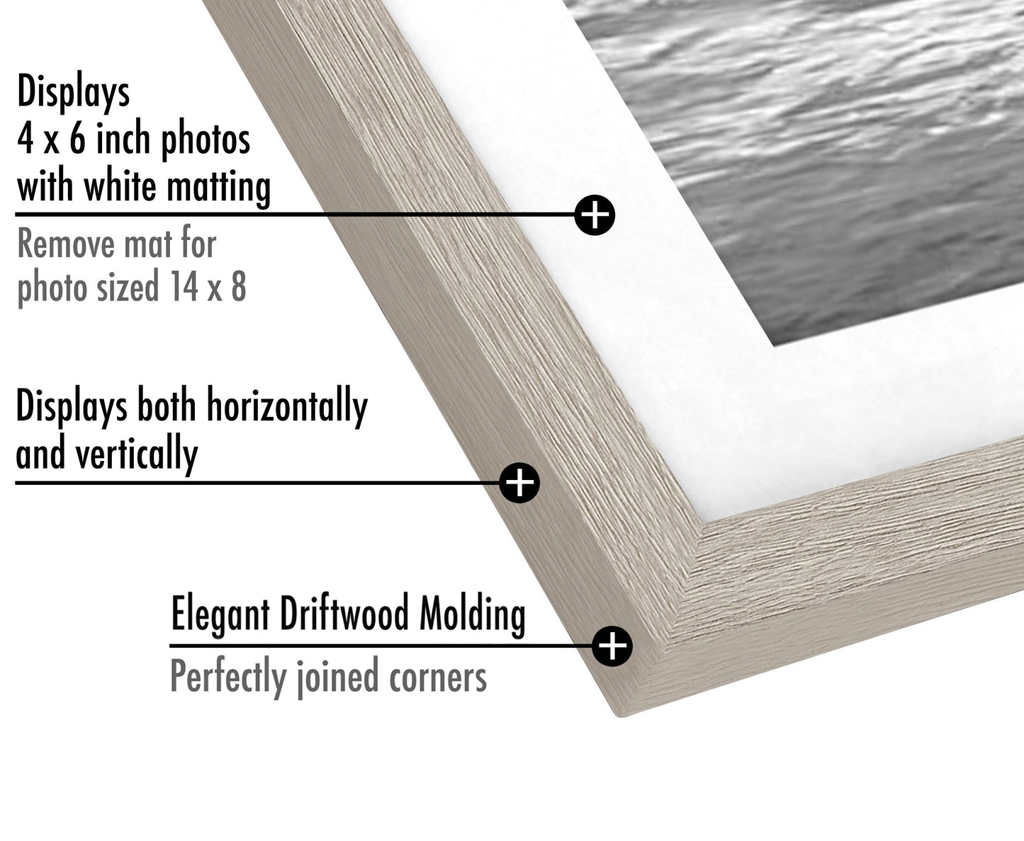 Collage Picture Frame for Three 4x6 Photos | Signature Collection