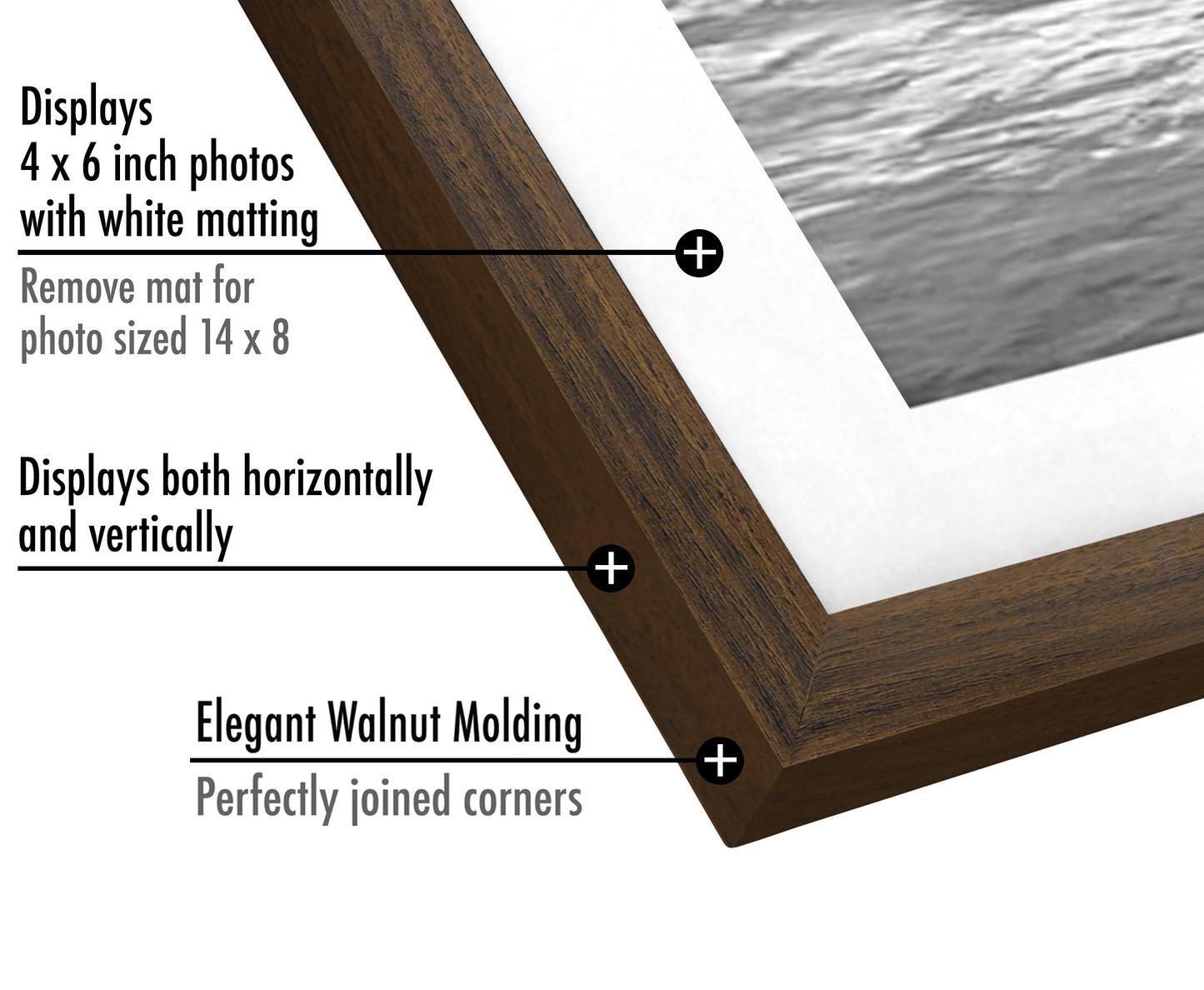 Collage Picture Frame for Three 4x6 Photos | Signature Collection