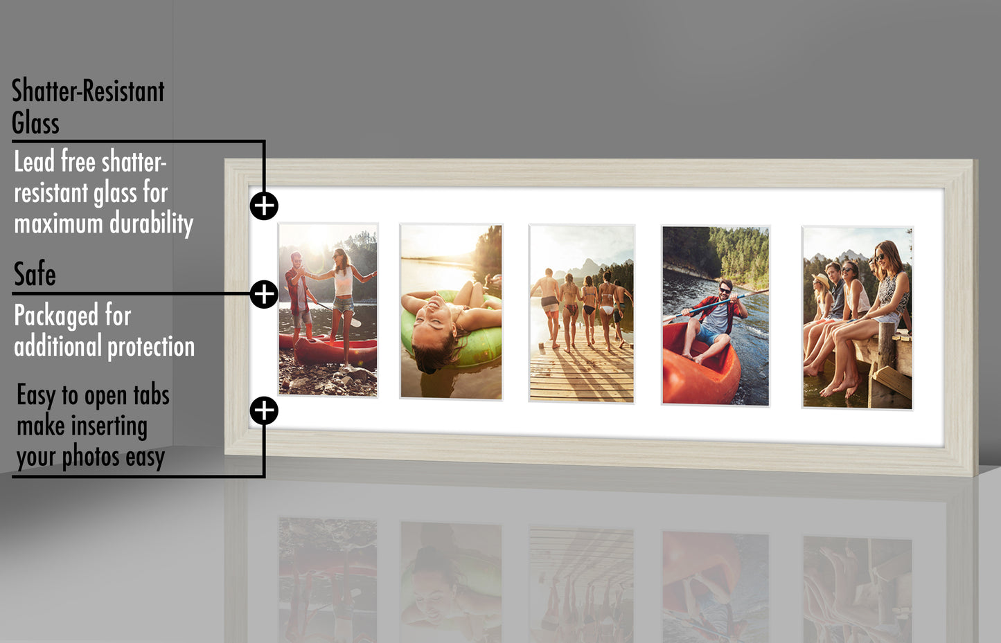Collage Picture Frame for Five 4x6 Photos | Signature Collection
