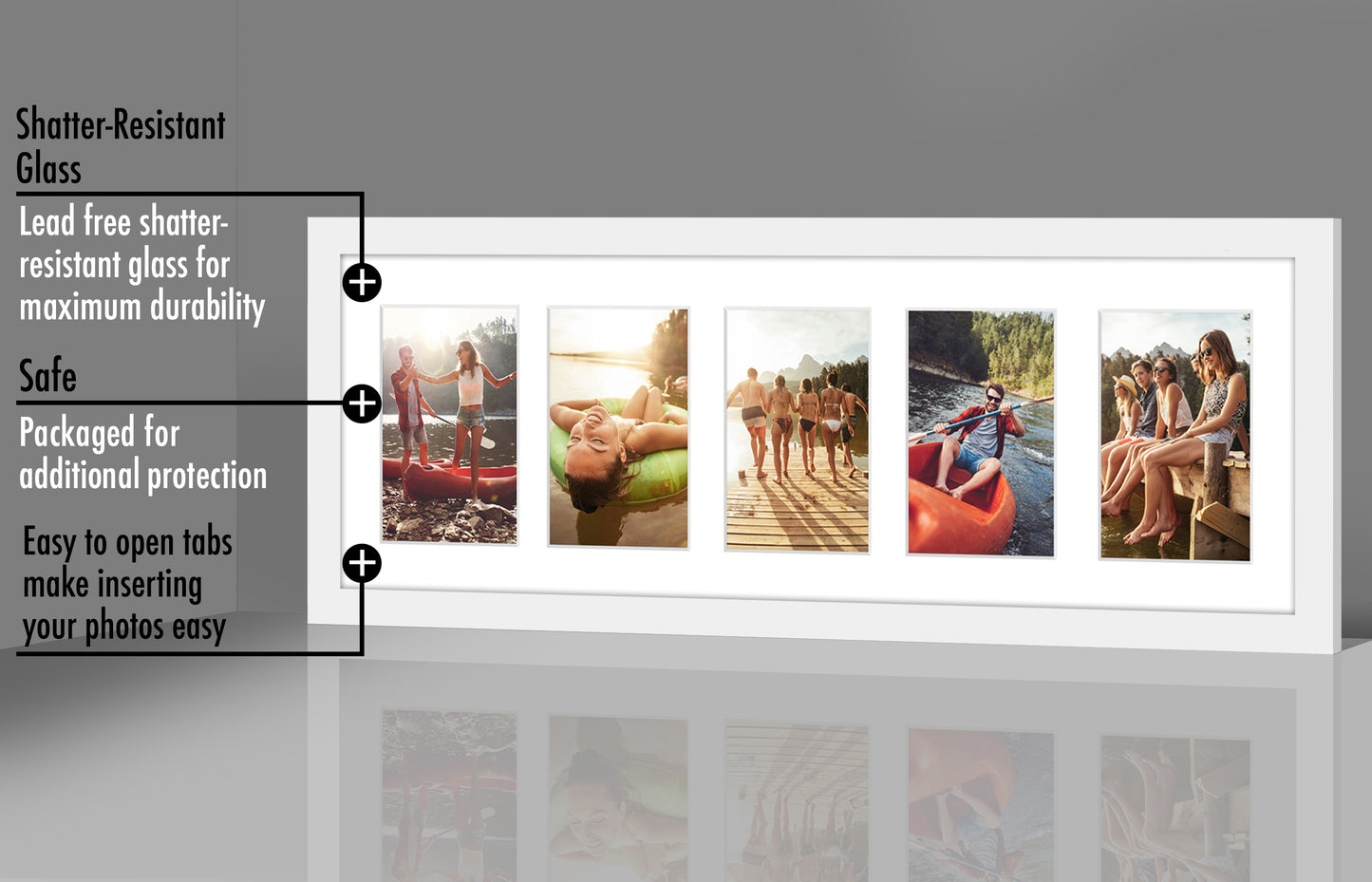 Collage Picture Frame for Five 4x6 Photos | Signature Collection