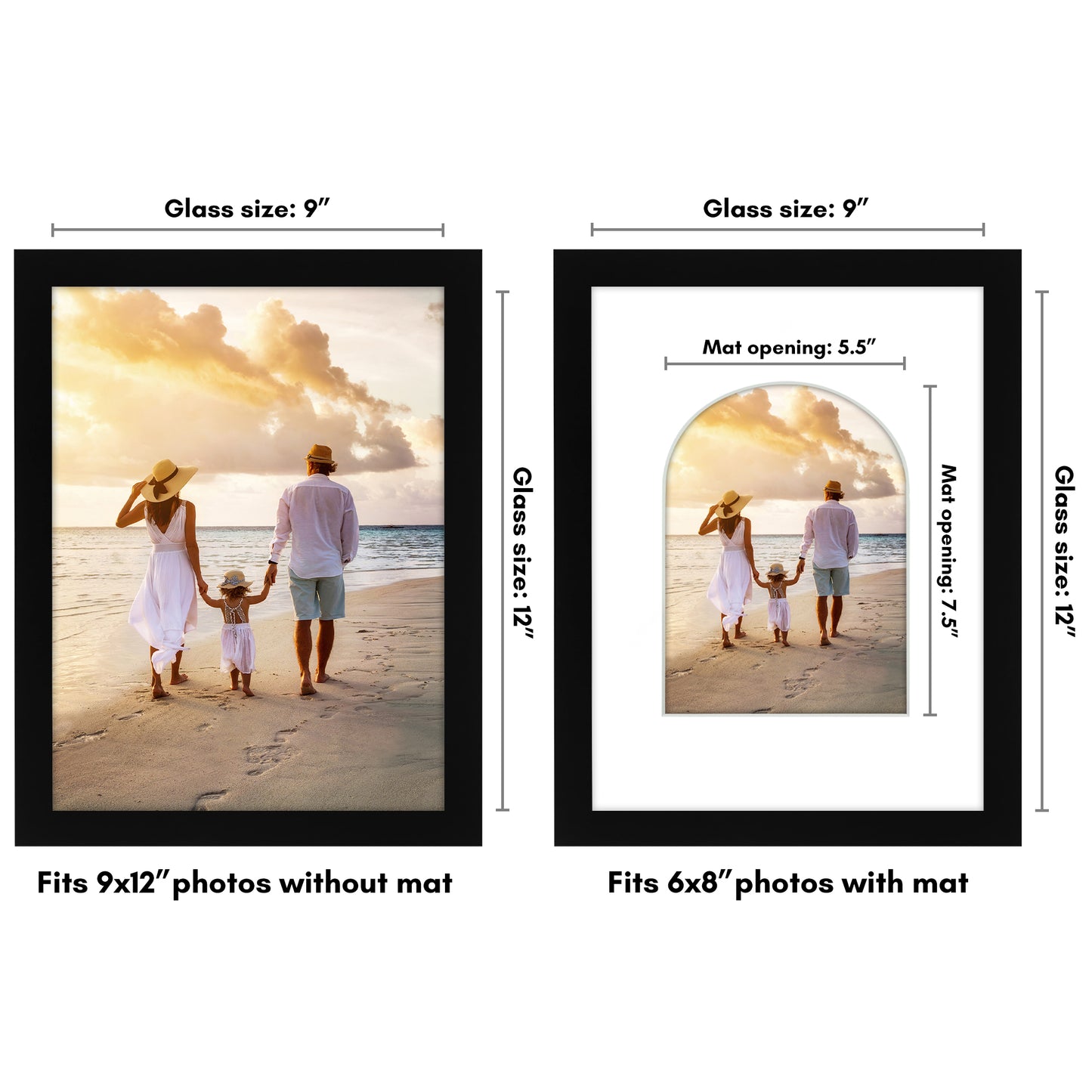 Gallery Picture Frame with Arched Mat | Signature Collection