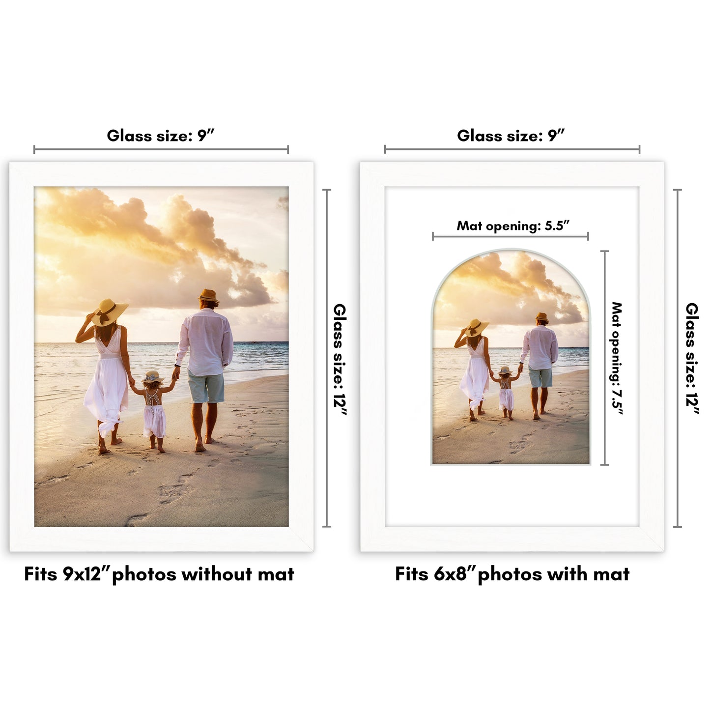 Gallery Picture Frame with Arched Mat | Signature Collection