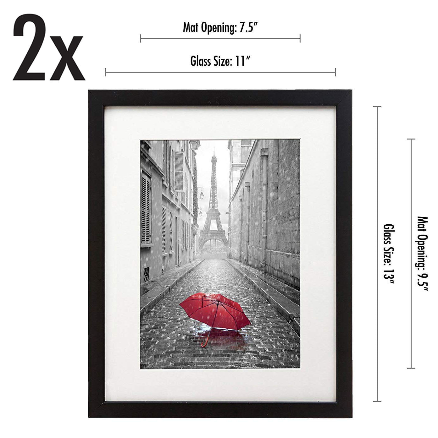 Set of 2 - Gallery Picture Frame with Mat | Signature Collection