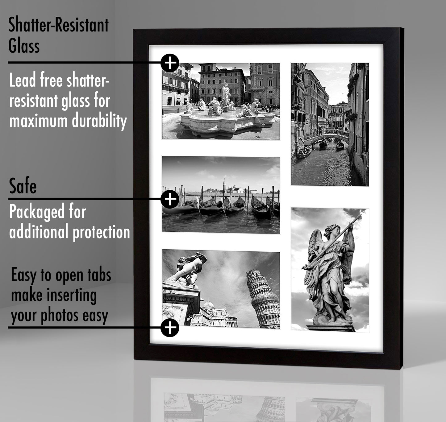 Collage Picture Frame for Five 4x6 Photos | Signature Collection