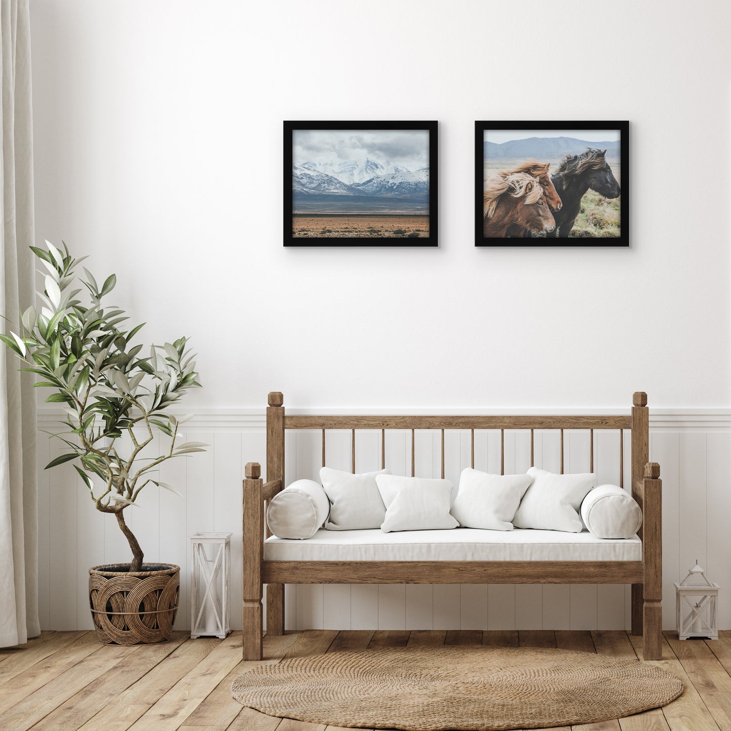 2 Pack - Engineered Wood Picture Frame | Choose Size and Color