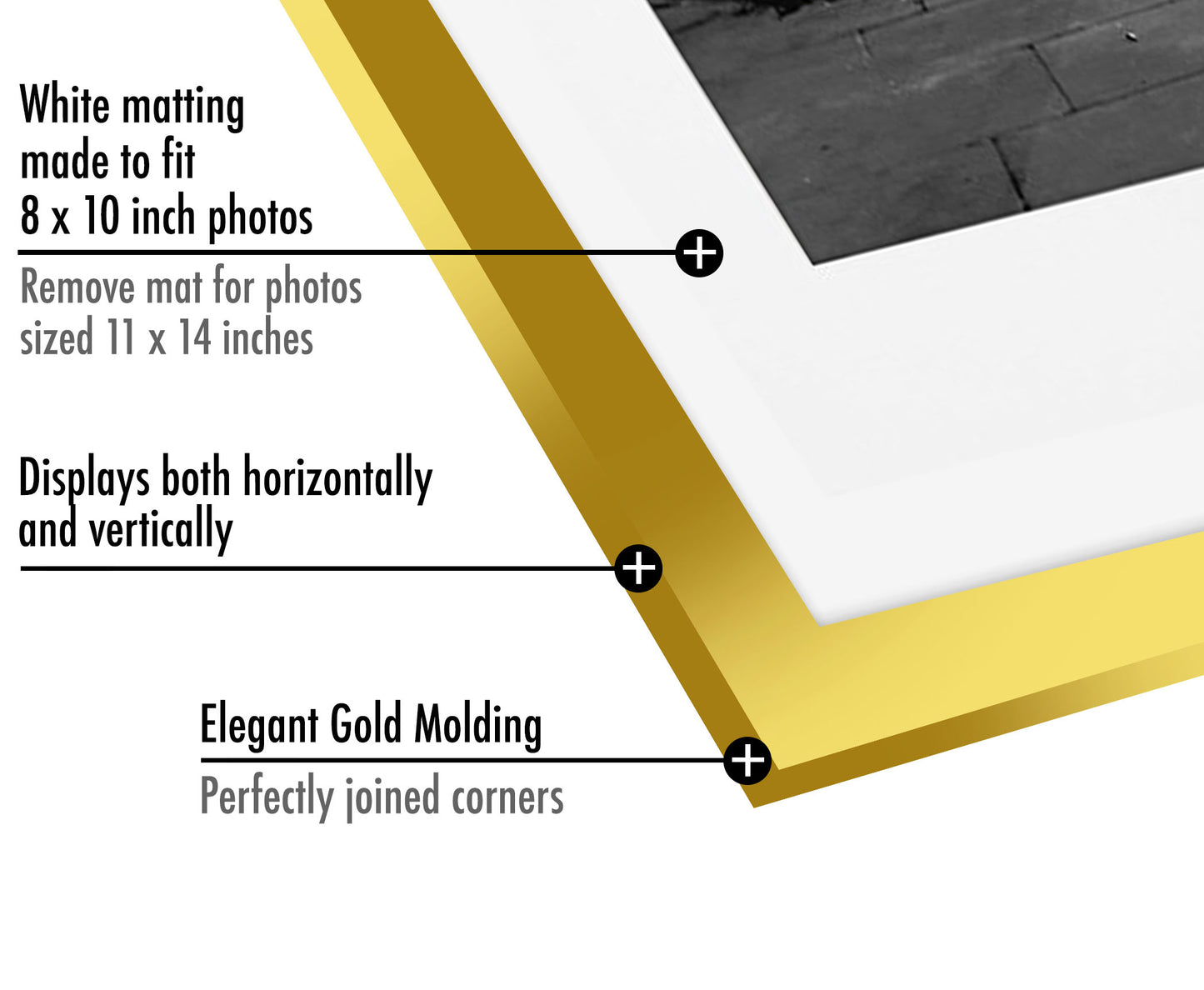 Picture Frame with Mat | Engineered Wood Photo Frame