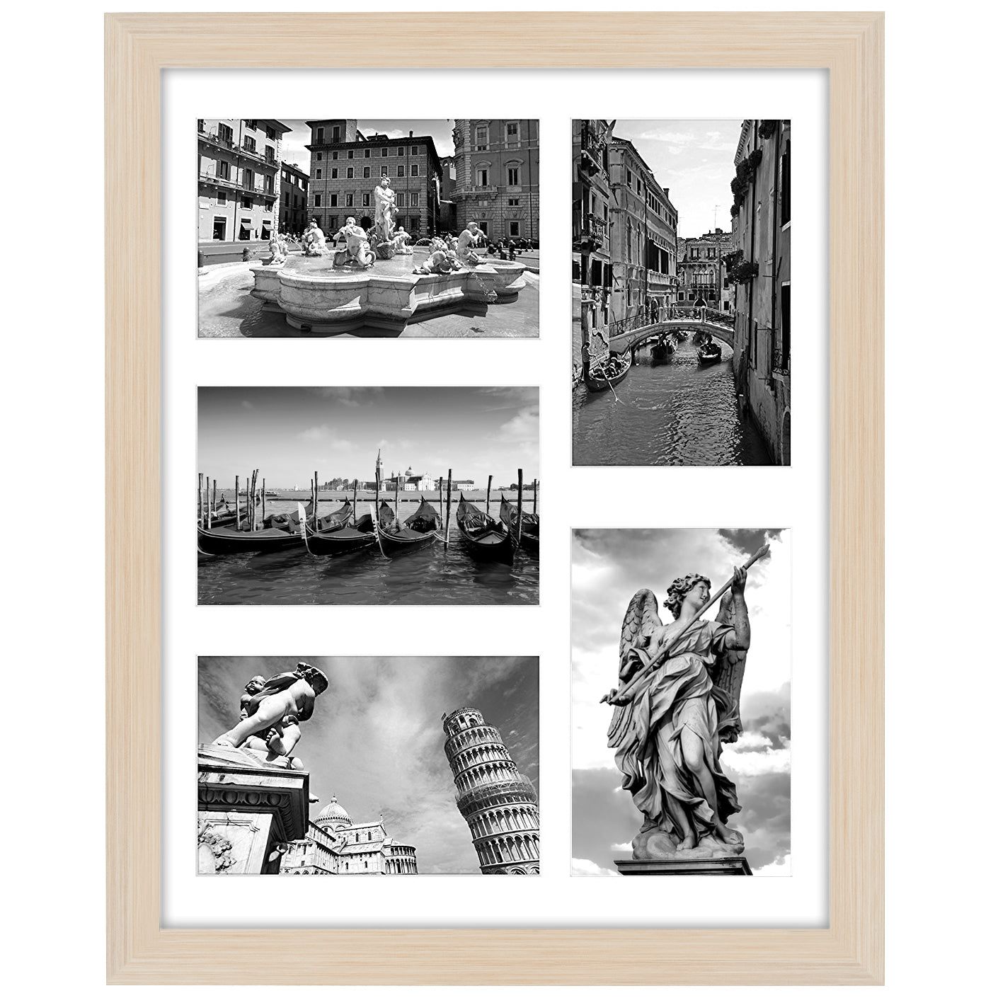 5-Photo Collage Picture Frame for 4x6 | Choose Size and Color