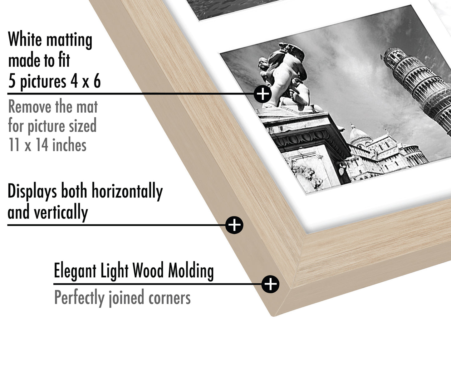 Collage Picture Frame for Five 4x6 Photos | Signature Collection