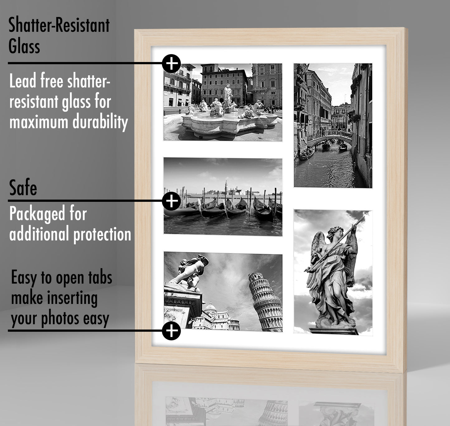 Collage Picture Frame for Five 4x6 Photos | Signature Collection