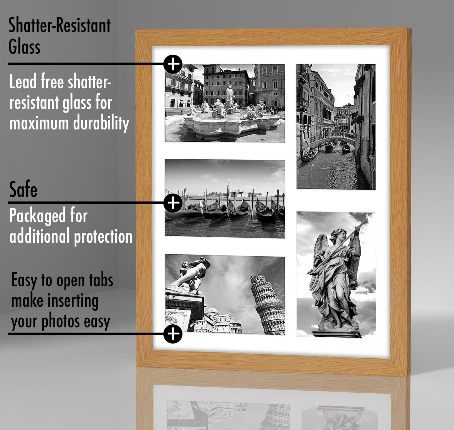 Collage Picture Frame for Five 4x6 Photos | Signature Collection