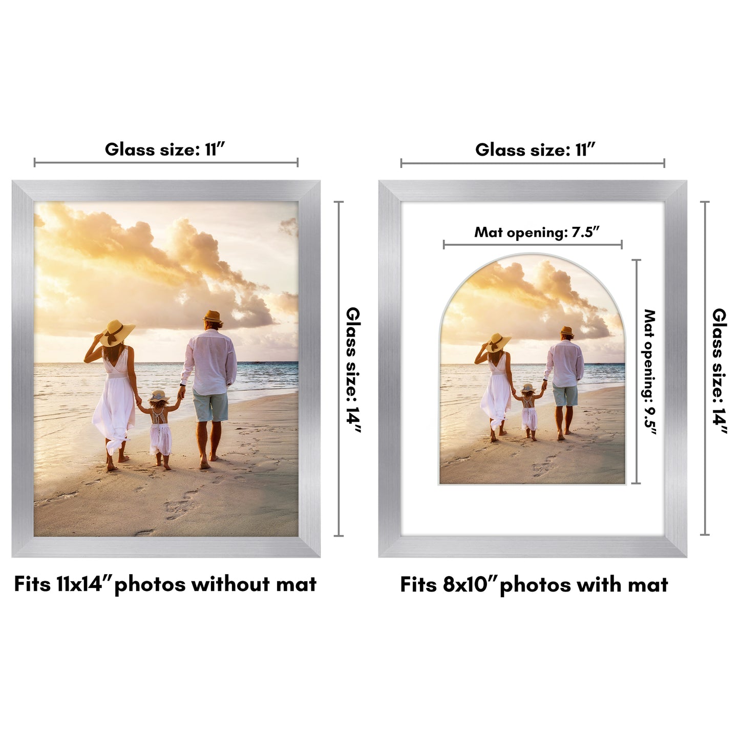 Gallery Picture Frame with Arched Mat | Signature Collection