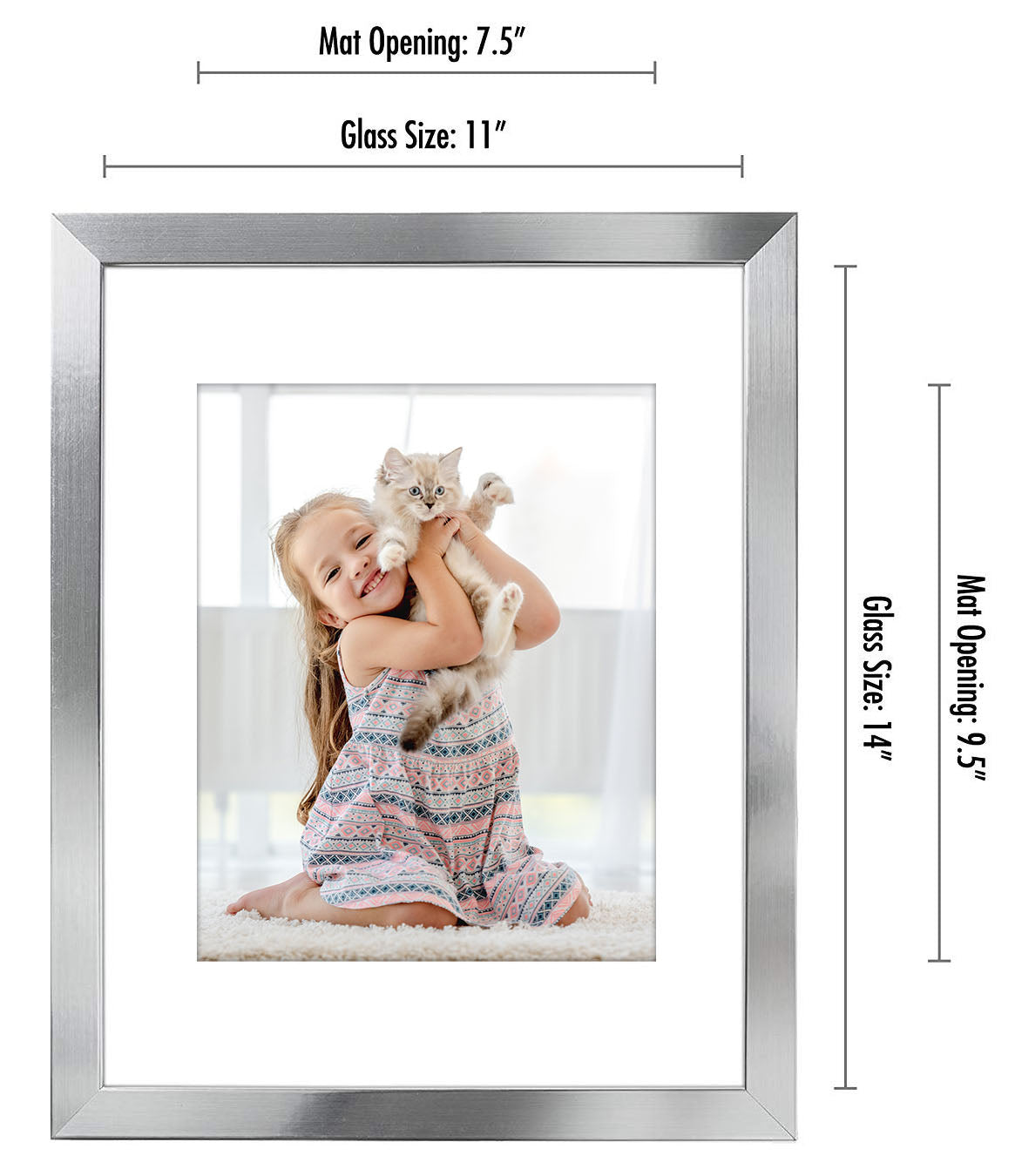 Picture Frame with Mat | Engineered Wood Photo Frame