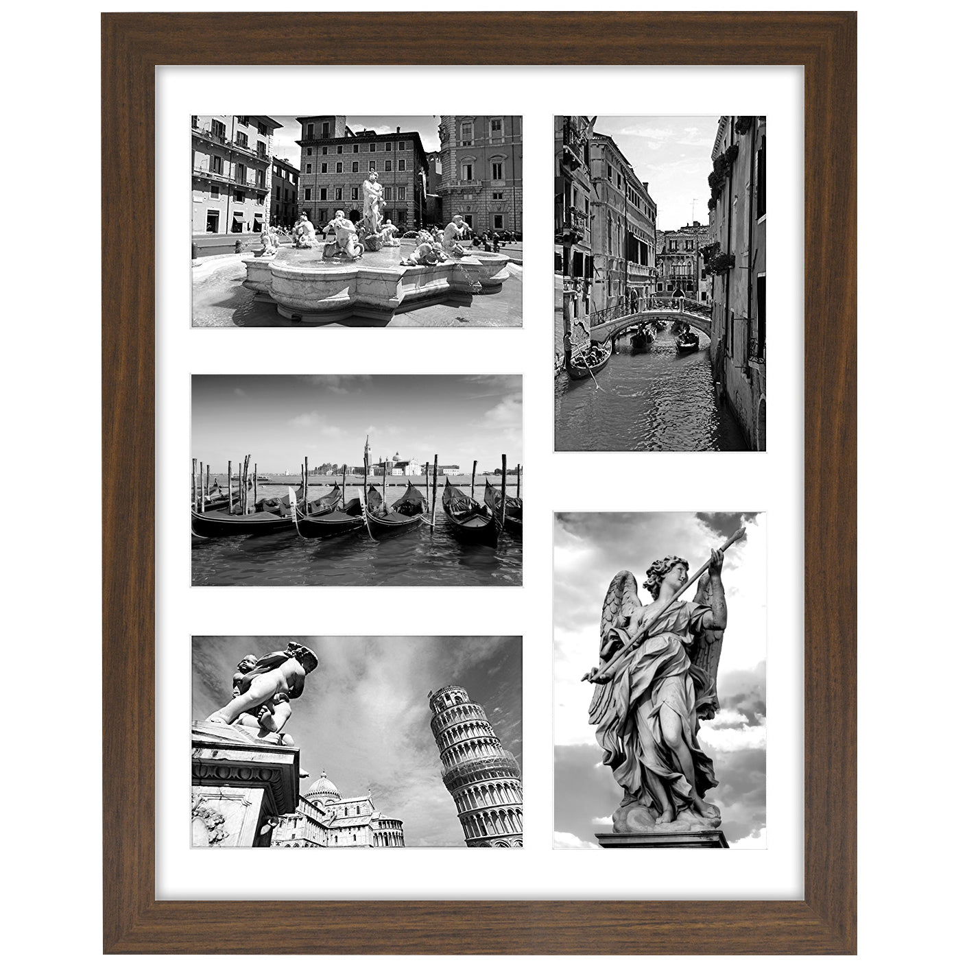 5-Photo Collage Picture Frame for 4x6 | Choose Size and Color