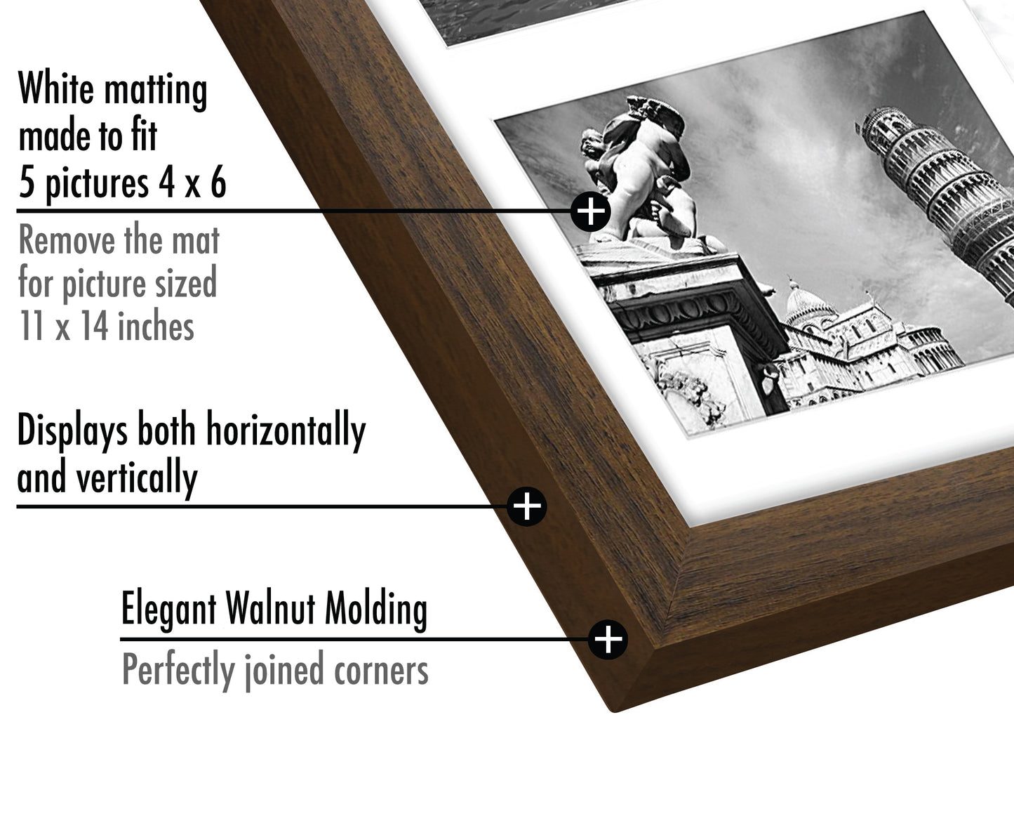 Collage Picture Frame for Five 4x6 Photos | Signature Collection