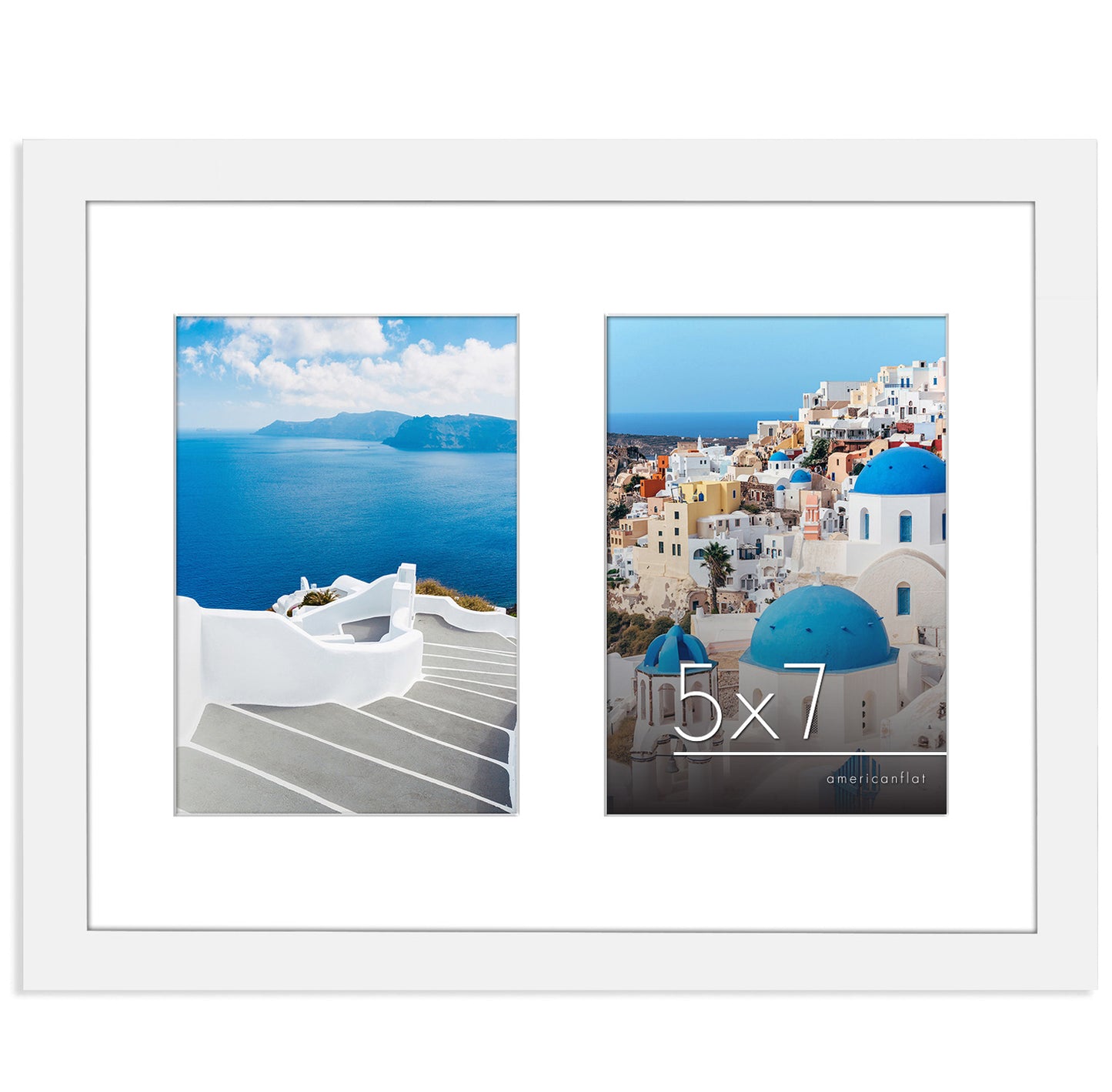 Double Collage Picture Frame for 5x7 | Multi-use Display | Choose Color