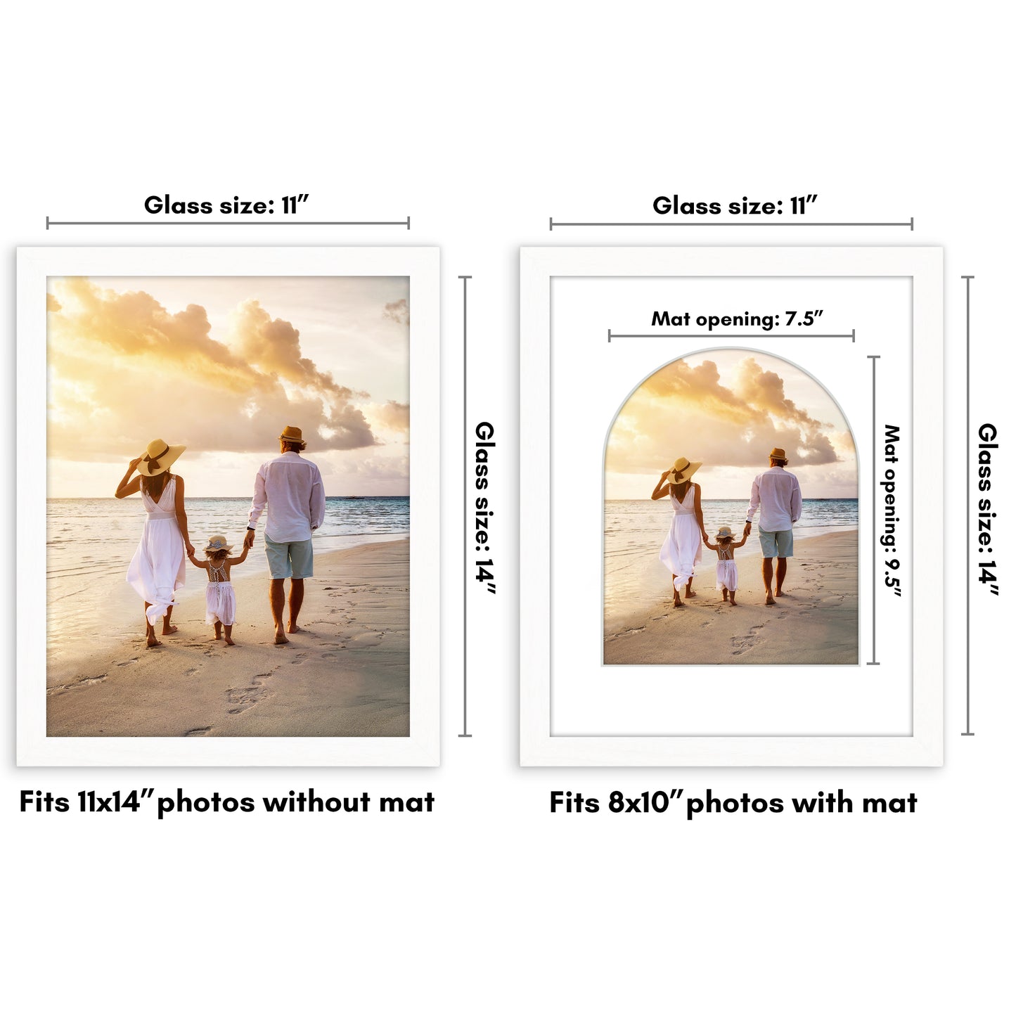Gallery Picture Frame with Arched Mat | Signature Collection