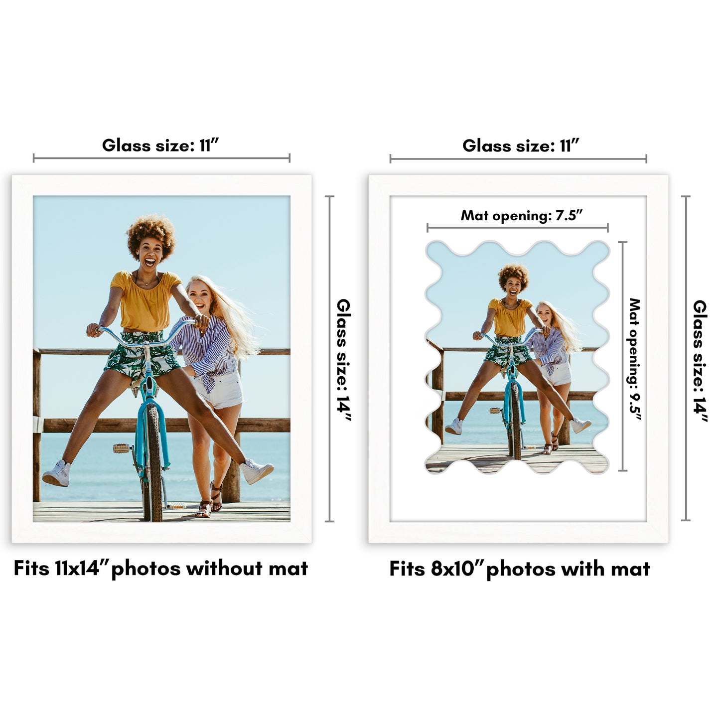 Gallery Picture Frame with Wavy Mat | Signature Collection