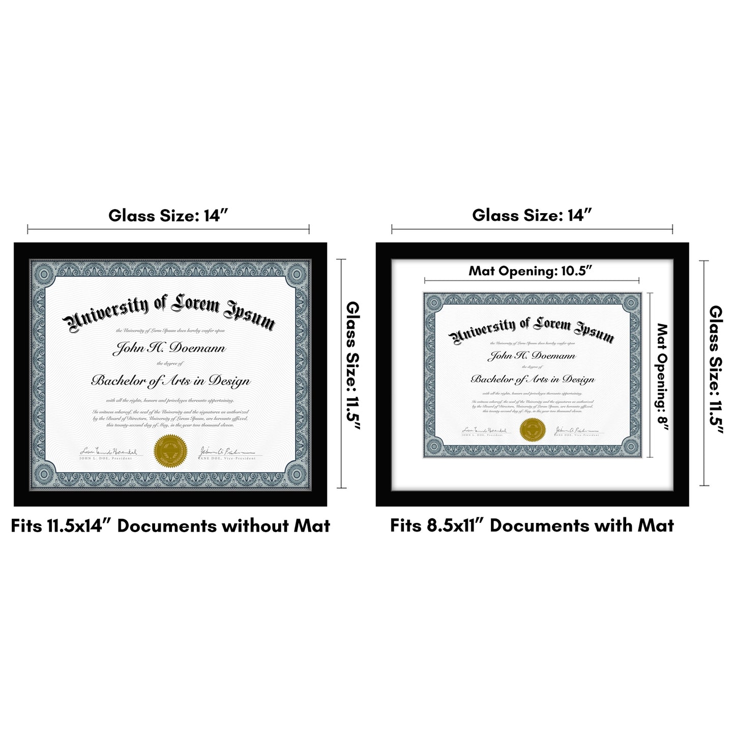 Gallery Picture Frame with Mat | Signature Collection