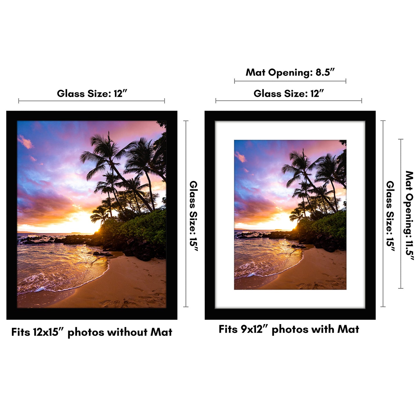 Picture Frame with Mat | Engineered Wood Photo Frame