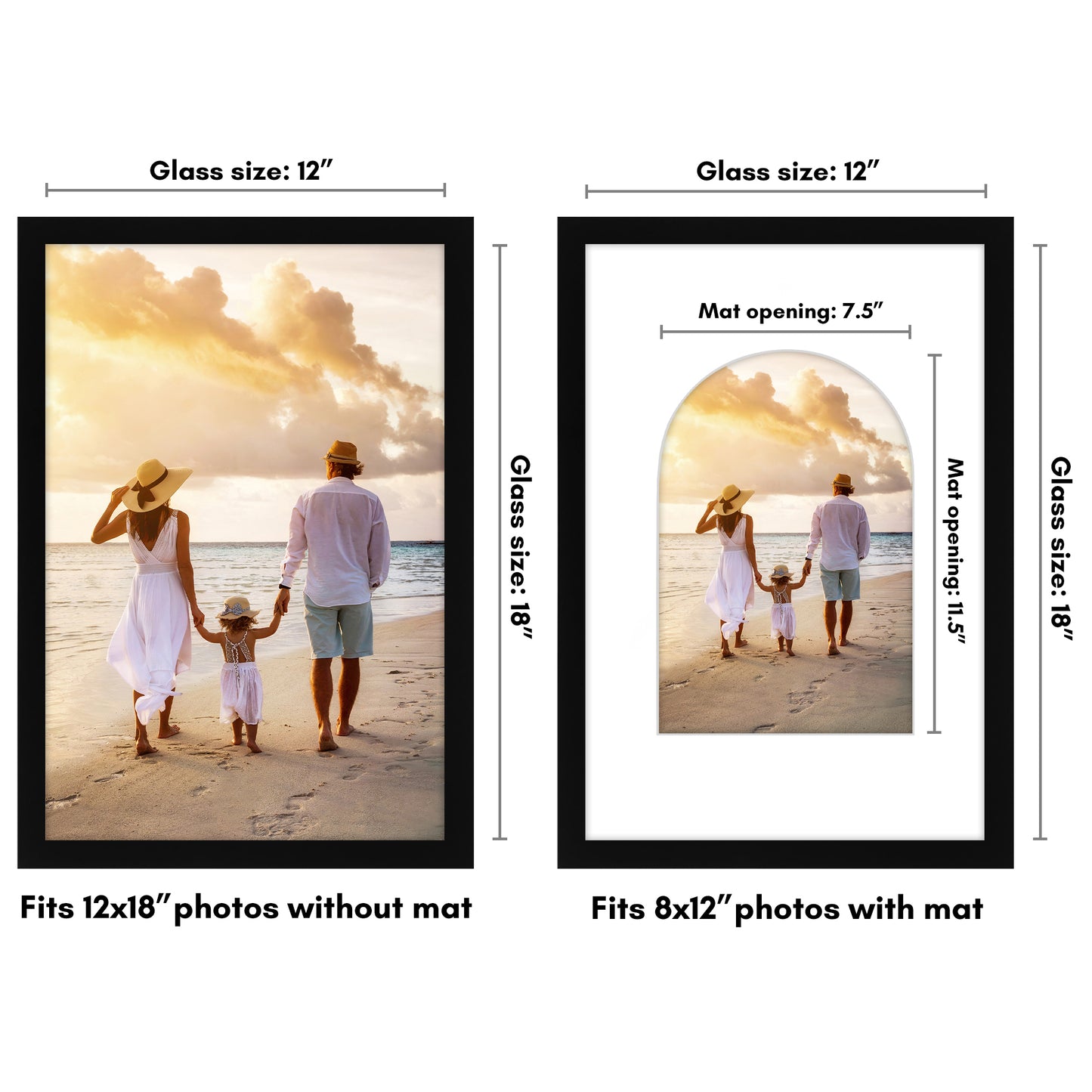Gallery Picture Frame with Arched Mat | Signature Collection