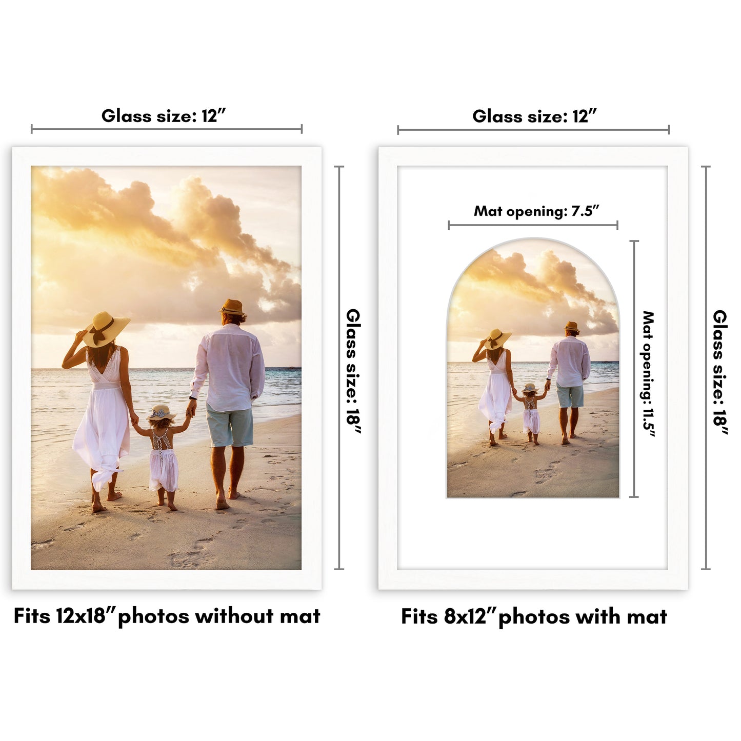 Gallery Picture Frame with Arched Mat | Signature Collection