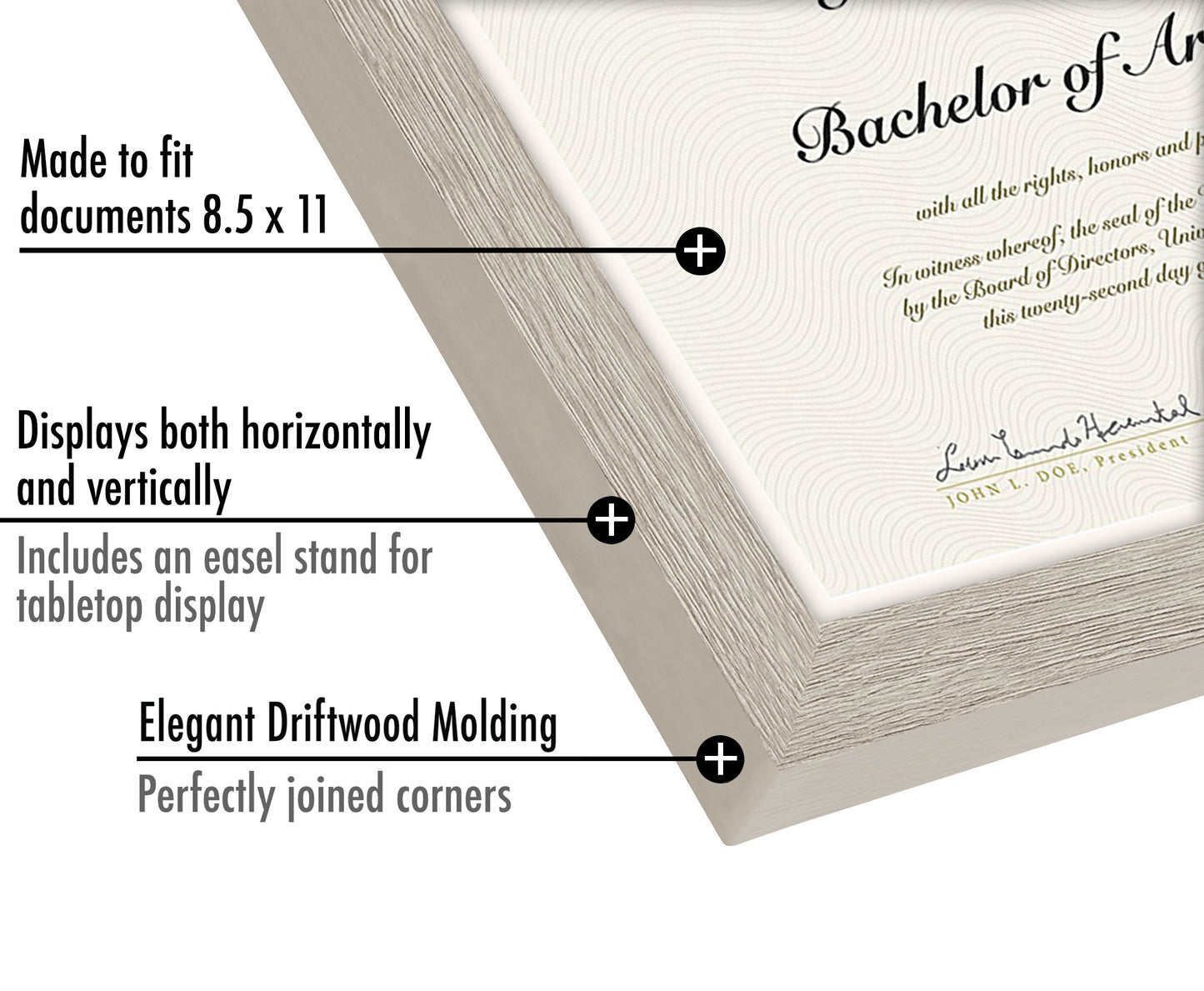 8.5x11 Diploma Frame | Choose Your Color