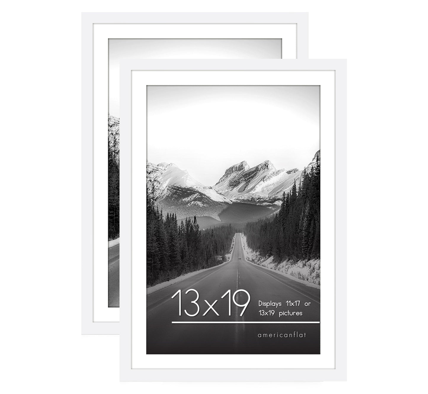 Set of 2 - Classic Gallery Picture Frame with Mat | Galleria Collection
