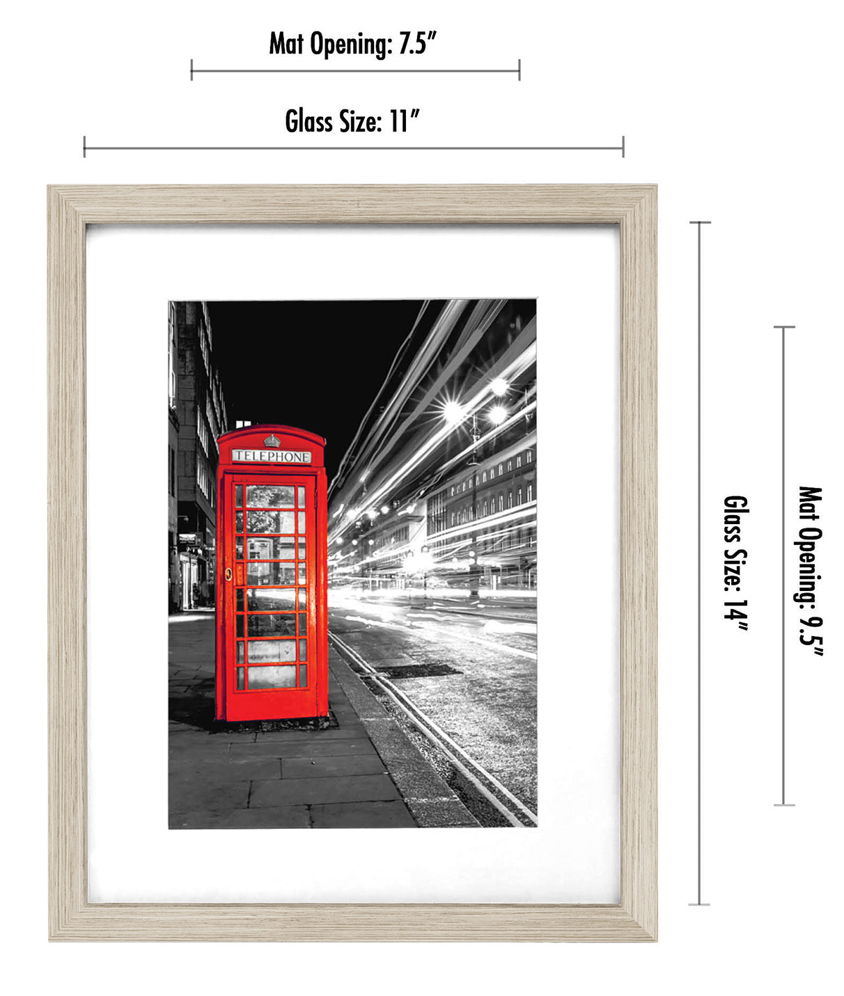Set of 2 - Gallery Picture Frame with Mat | Signature Collection