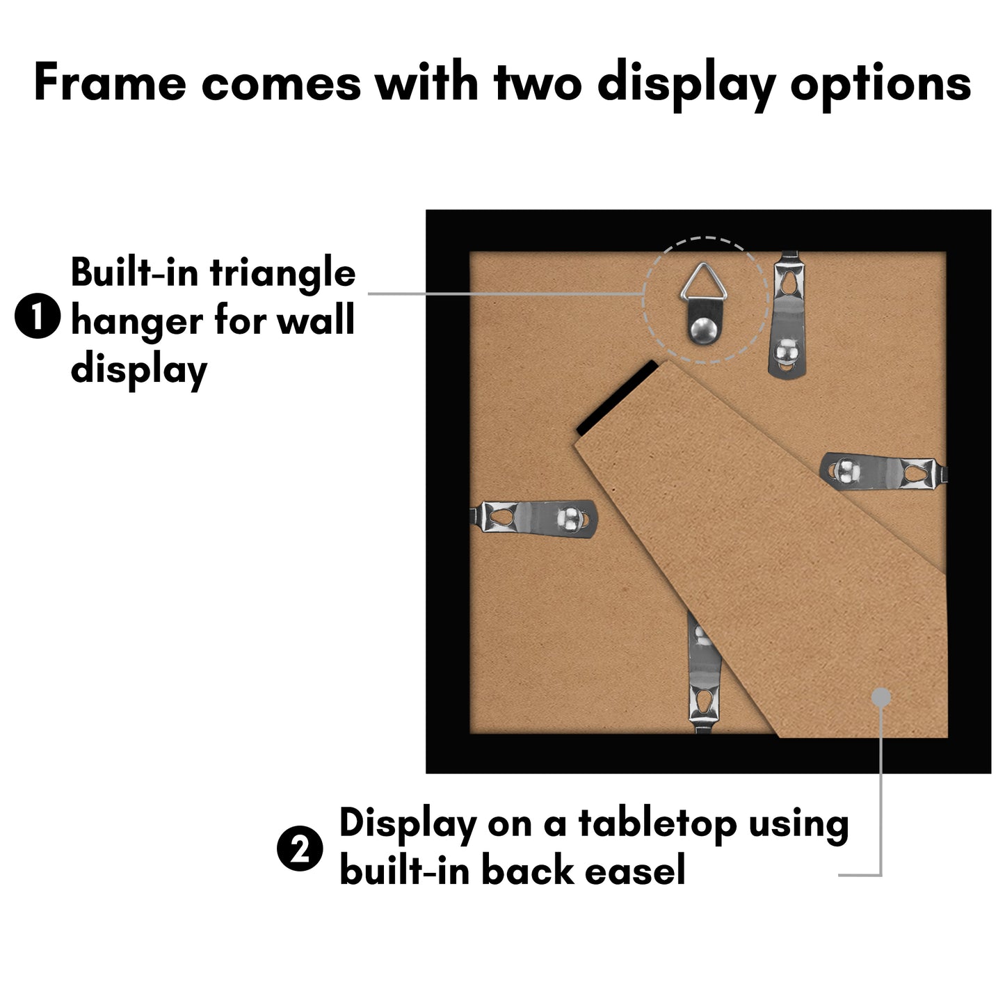 Picture Frame Set of 5 - Gallery Wall Frame Set with Included Hanging Hardware - Horizontal or Vertical Display