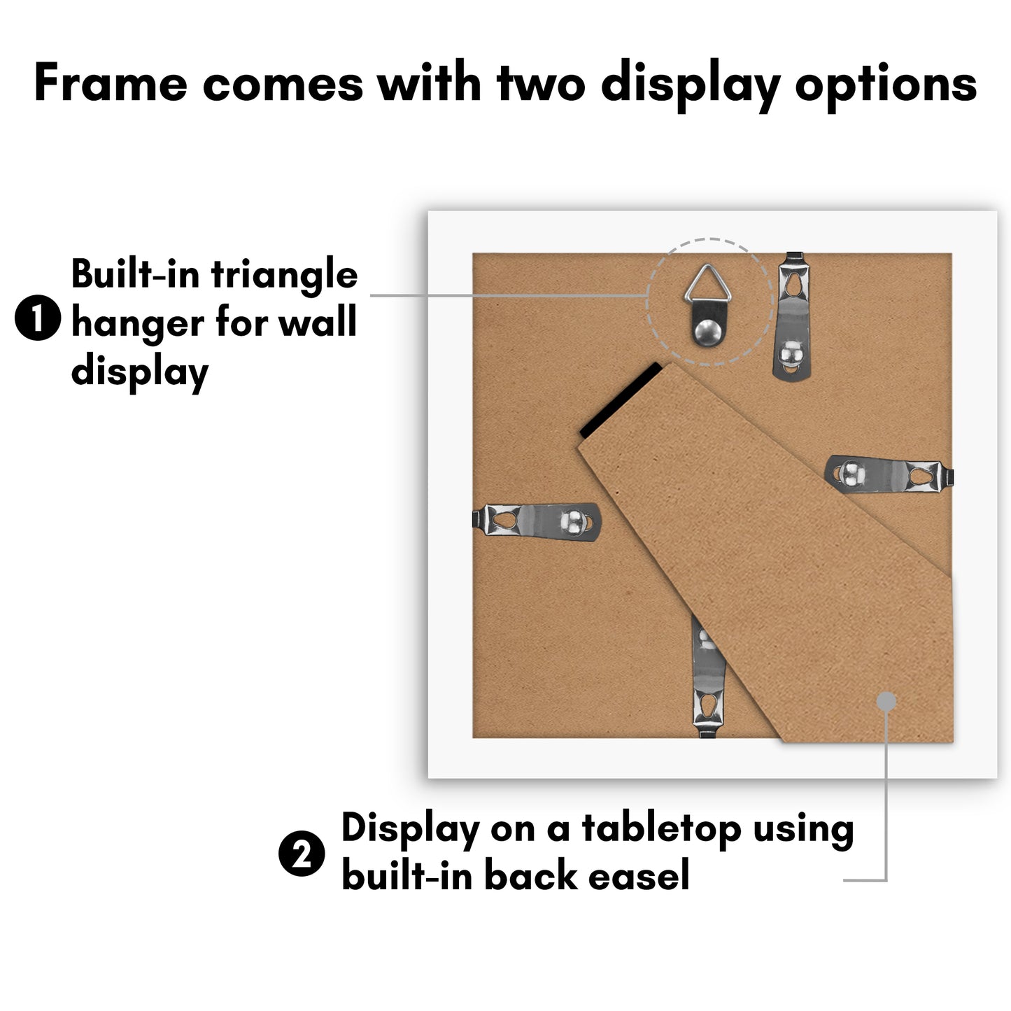 Picture Frame Set of 5 - Gallery Wall Frame Set with Included Hanging Hardware - Horizontal or Vertical Display