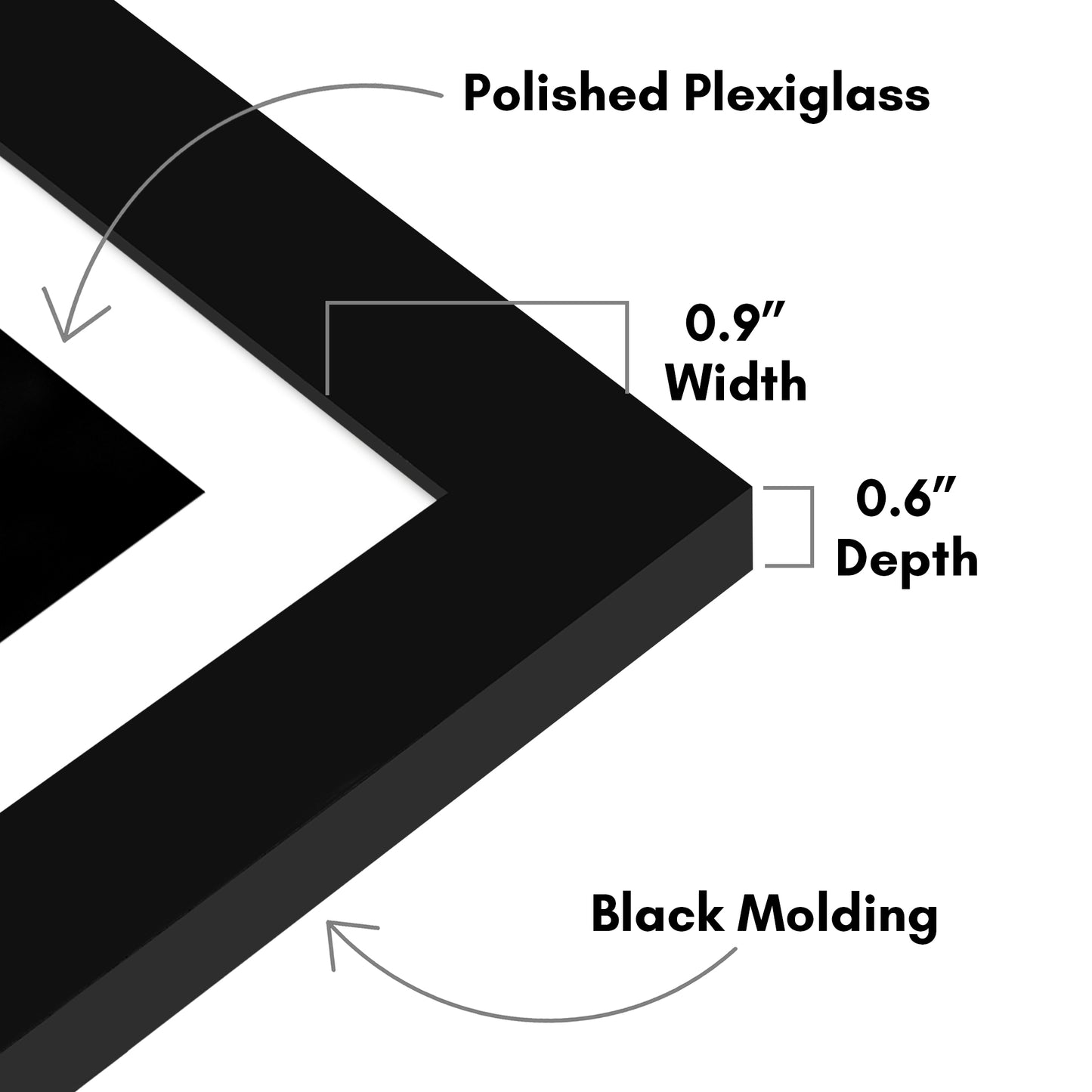 Picture Frame - Set of 2 - with Mat or Without Mat - Plexiglass Cover and Hanging Hardware included