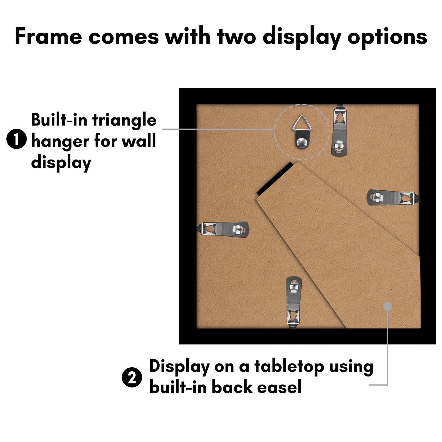 Picture Frame Set of 5 - Gallery Wall Frame Set with Included Hanging Hardware - Horizontal or Vertical Display