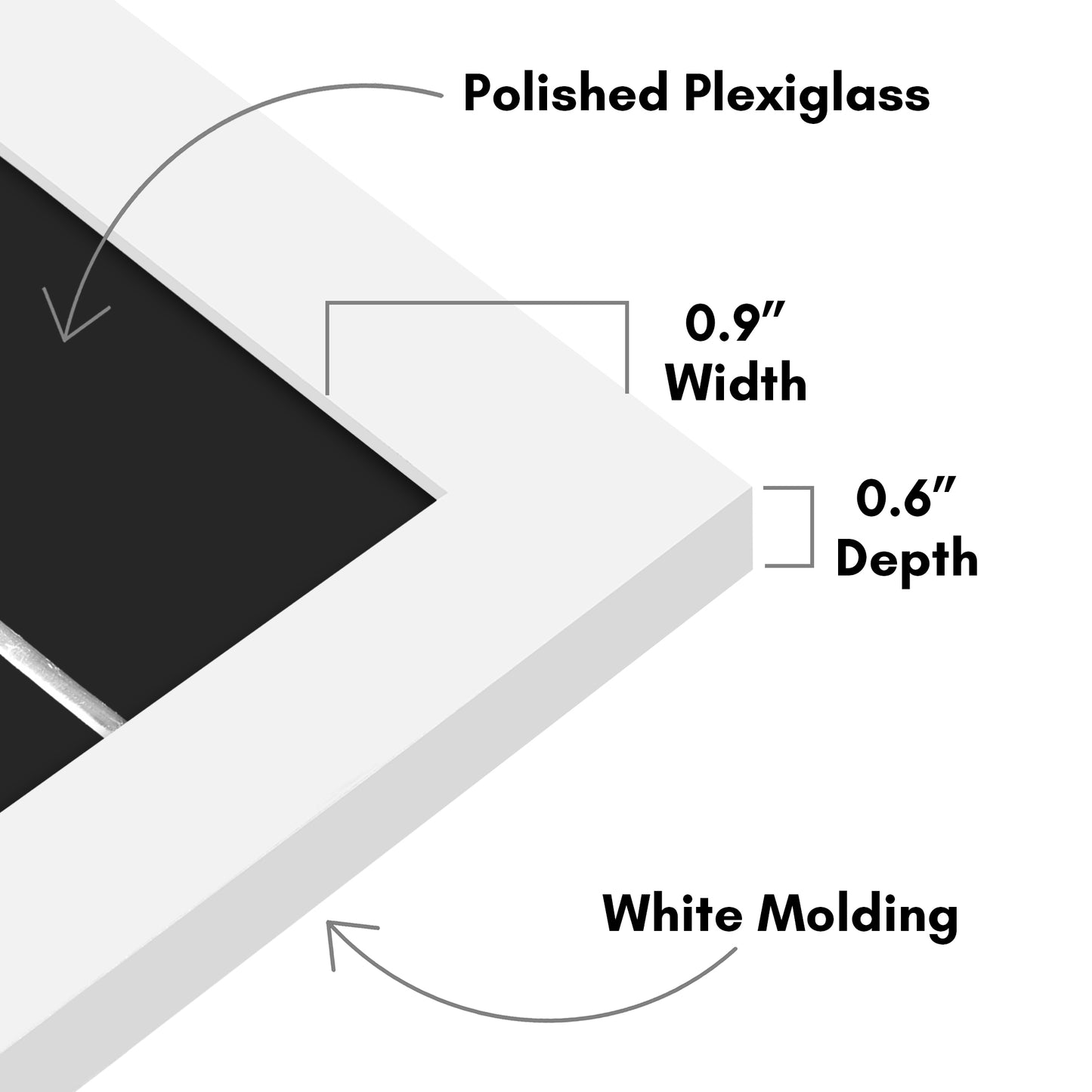 Set of 5 - Classic Gallery Picture Frame without Mat | Galleria Collection