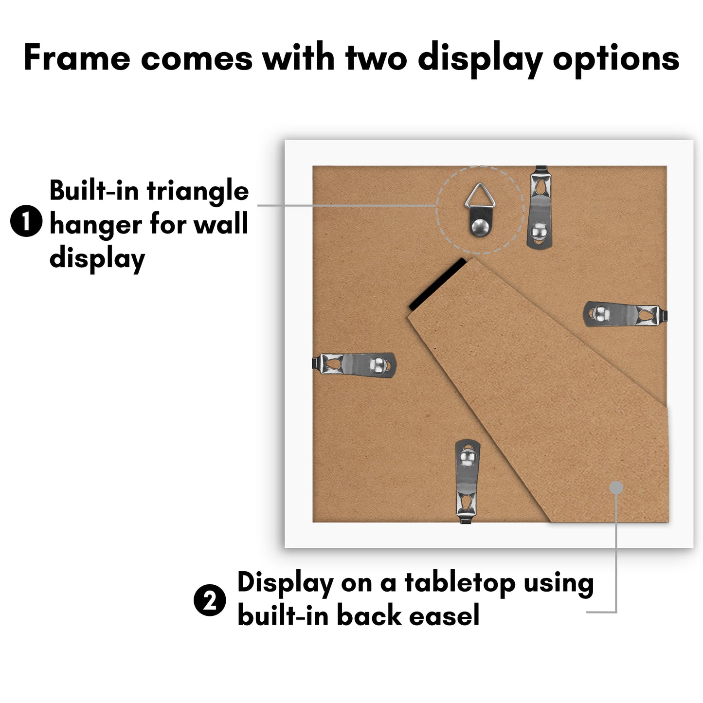 Picture Frame Set of 5 - Gallery Wall Frame Set with Included Hanging Hardware - Horizontal or Vertical Display