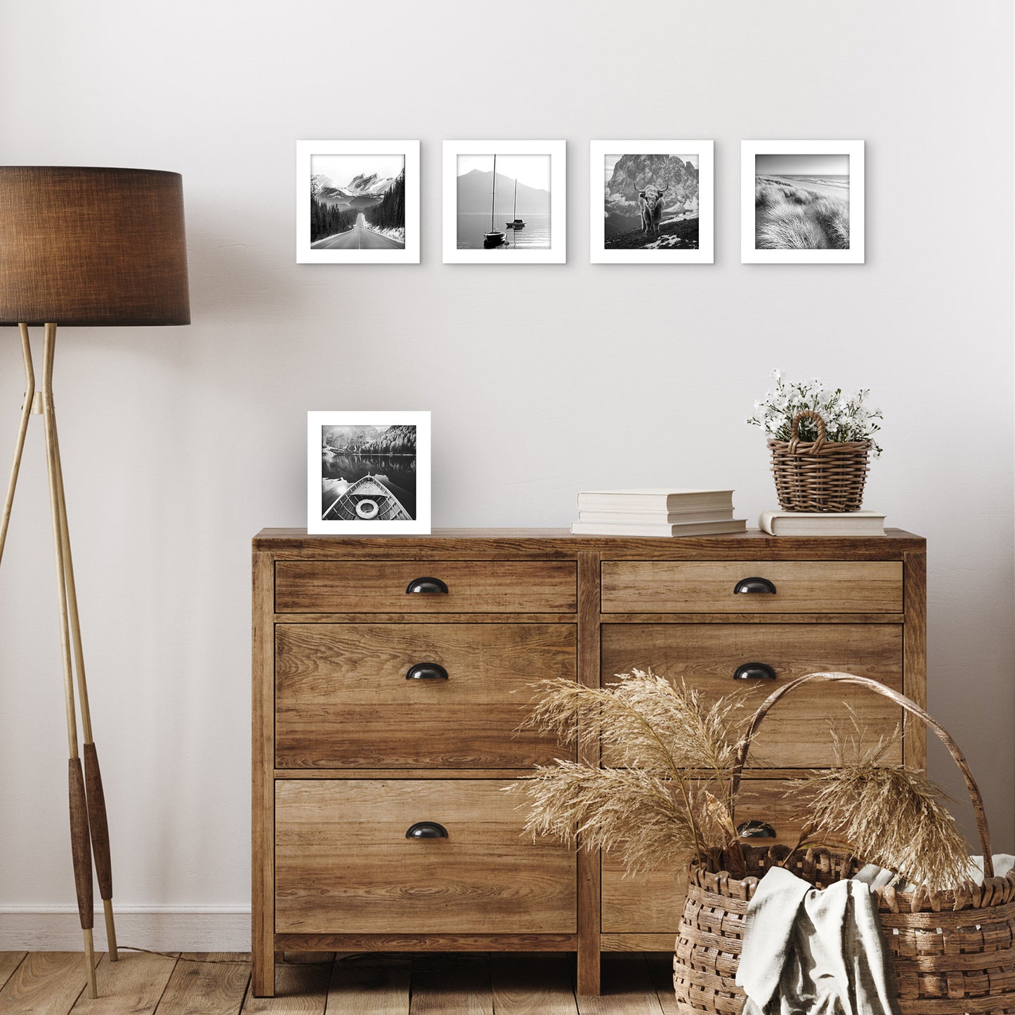 Set of 5 - Classic Gallery Picture Frame without Mat | Galleria Collection