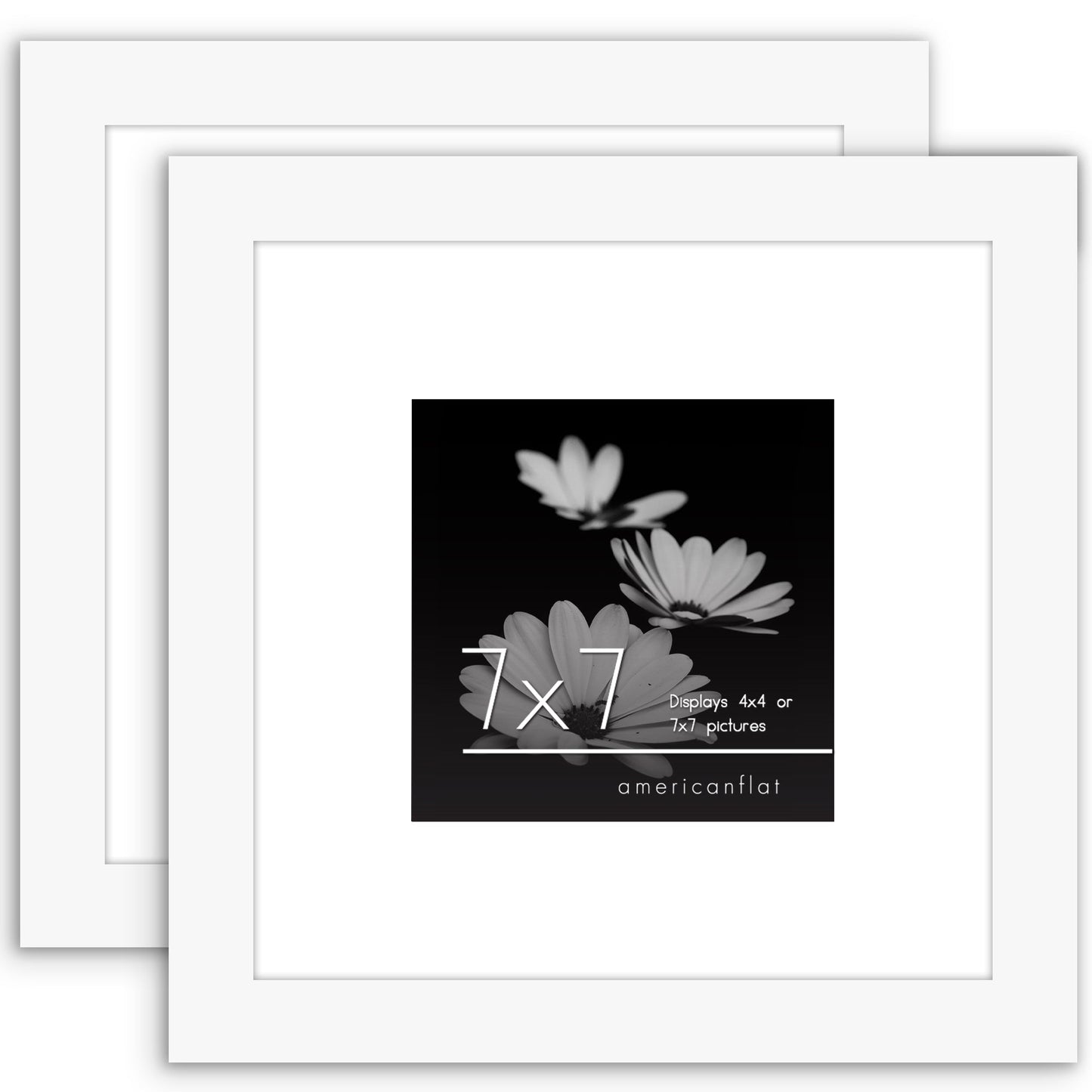 Set of 2 - Classic Gallery Picture Frame with Mat | Galleria Collection