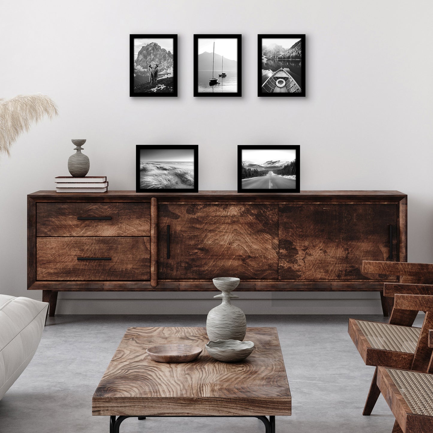 Set of 5 - Classic Gallery Picture Frame without Mat | Galleria Collection