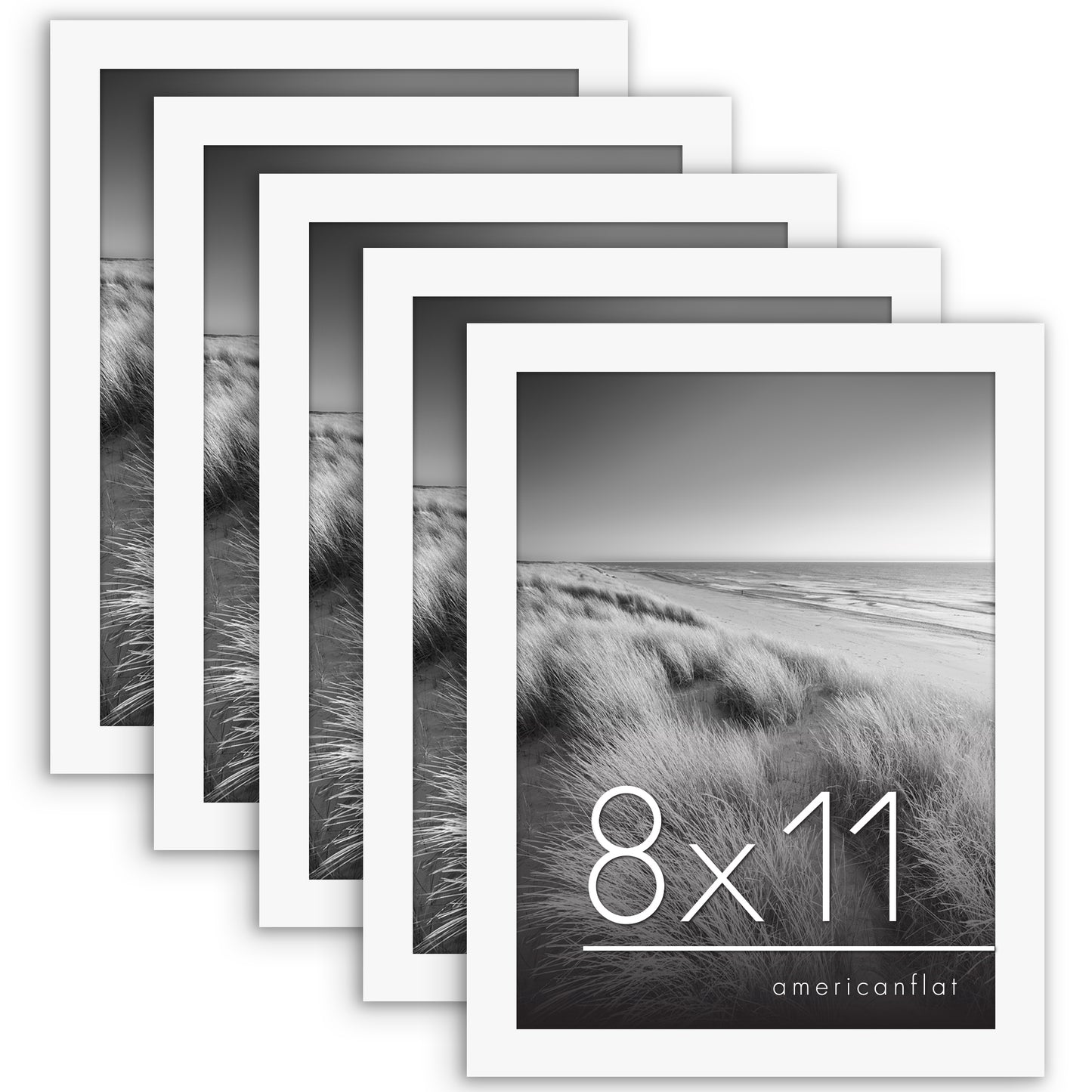 Set of 5 - Classic Gallery Picture Frame without Mat | Galleria Collection