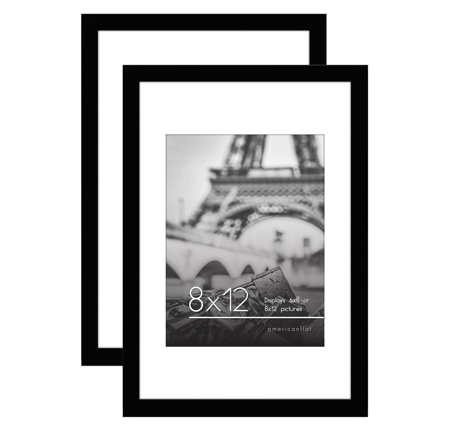 Set of 2 - Classic Gallery Picture Frame with Mat | Galleria Collection