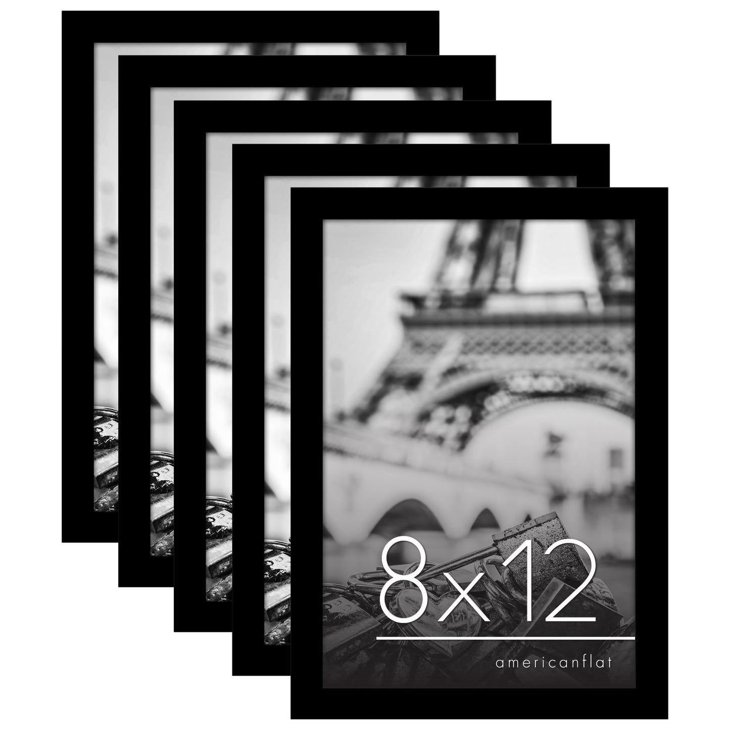 Set of 5 - Classic Gallery Picture Frame without Mat | Galleria Collection