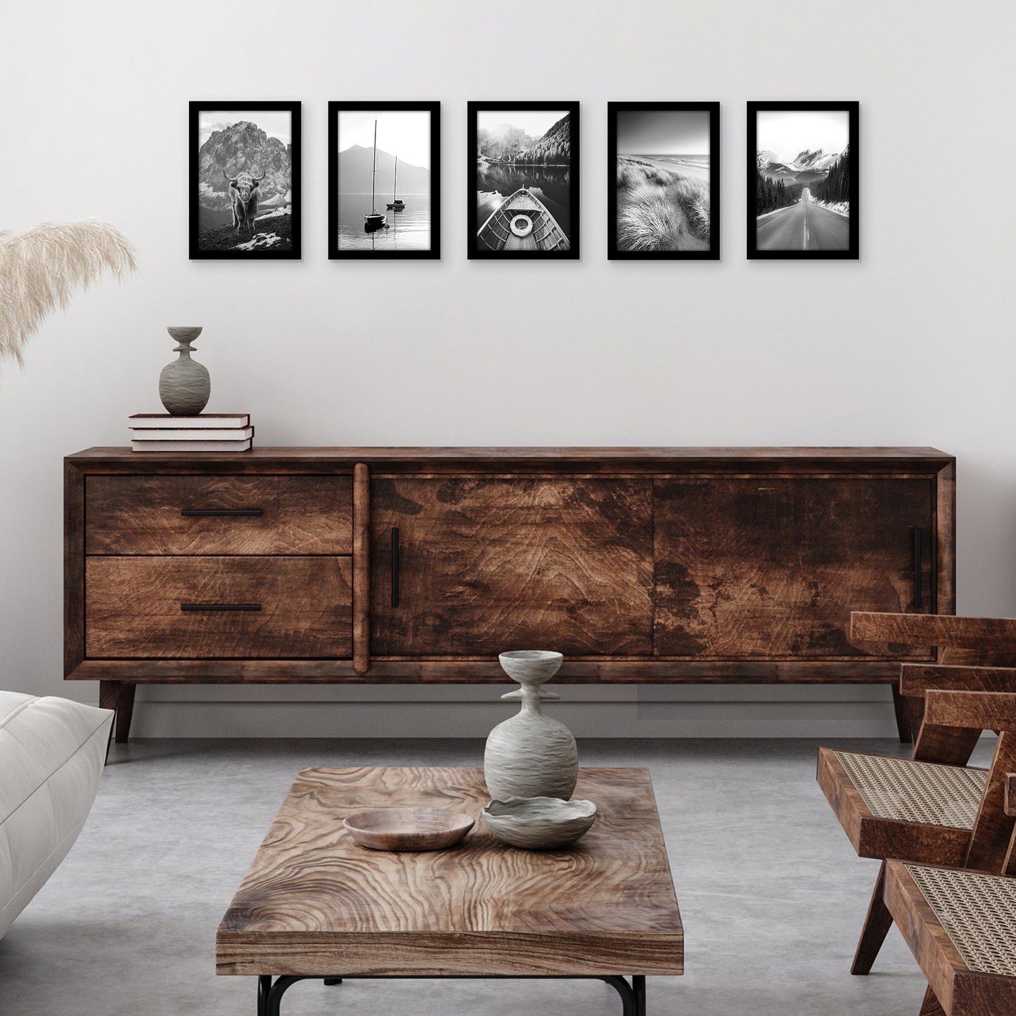 Set of 5 - Classic Gallery Picture Frame without Mat | Galleria Collection