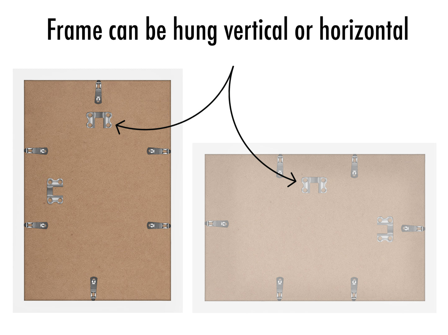 Picture Frame - Set of 2 - with Mat or Without Mat - Plexiglass Cover and Hanging Hardware included